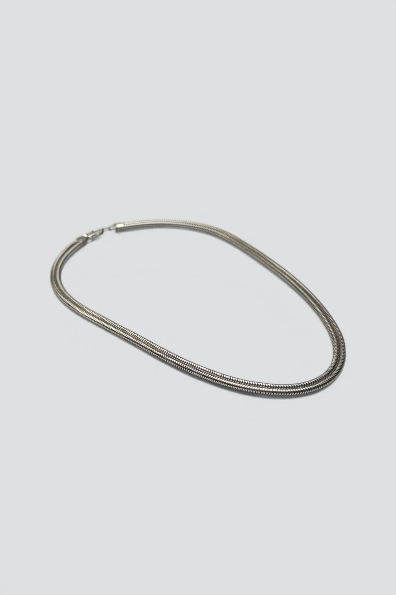 Sterling Silver Double Snake Chain Necklace - Image 3
