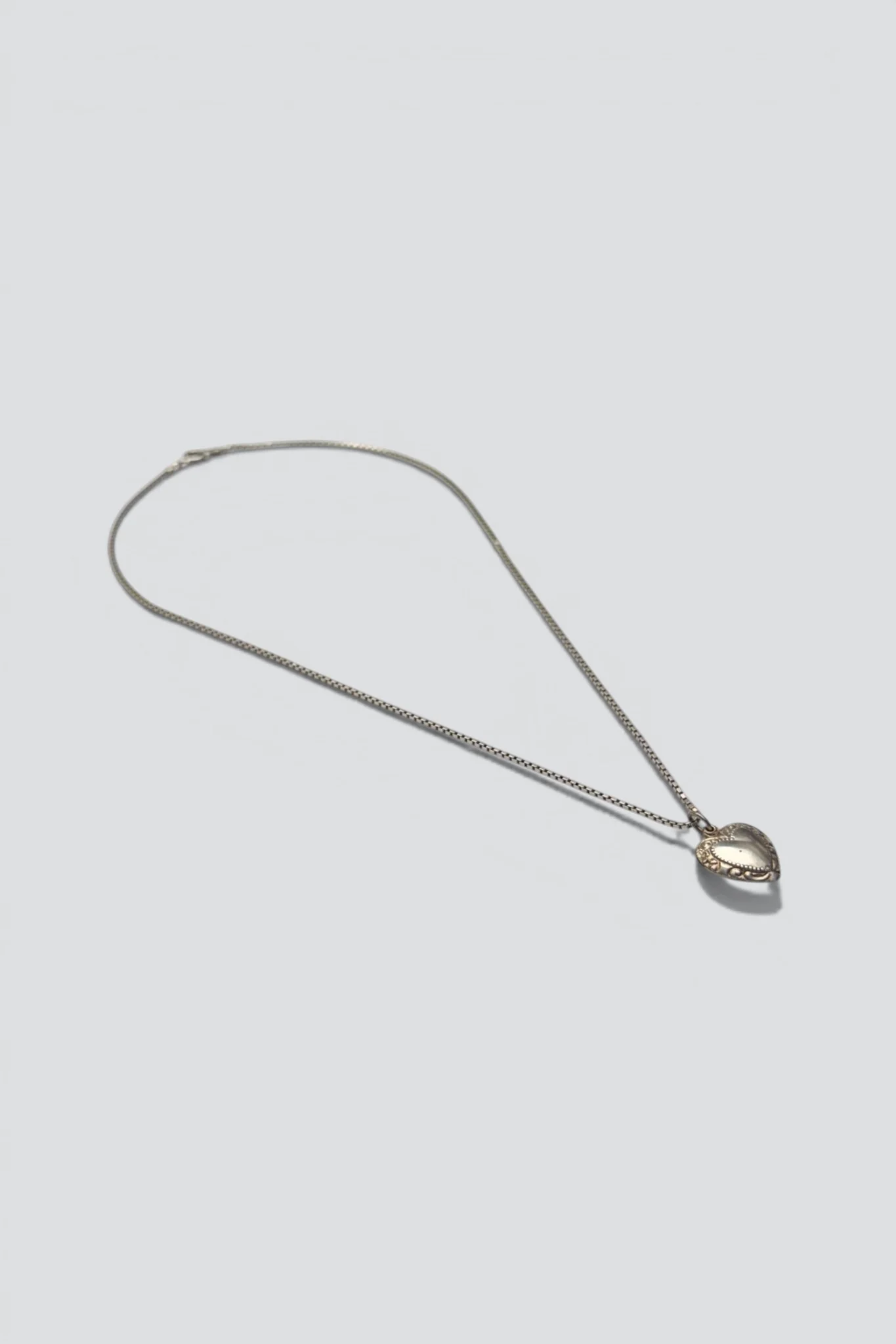 Sterling Silver Engraved Heart Necklace - Image 3