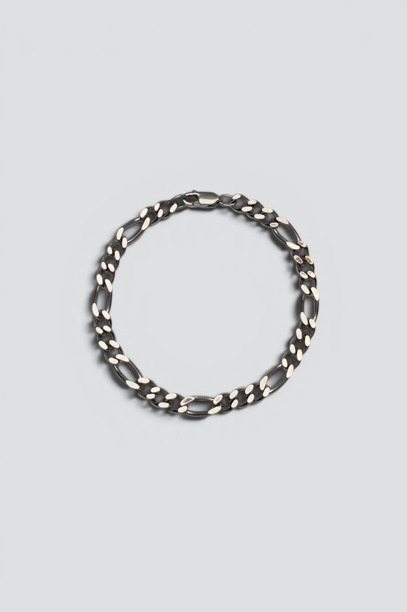 Sterling Silver Figaro Link Bracelet