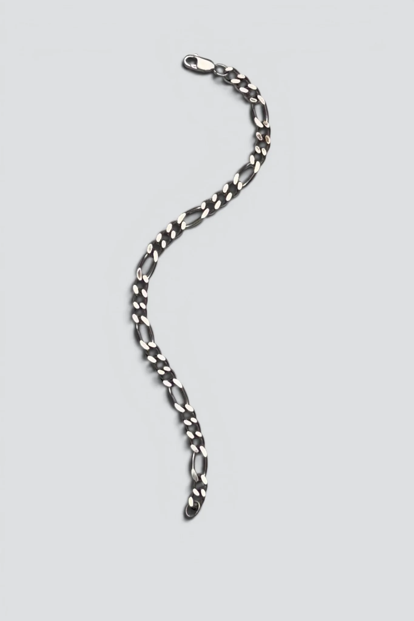 Sterling Silver Figaro Link Bracelet - Image 3
