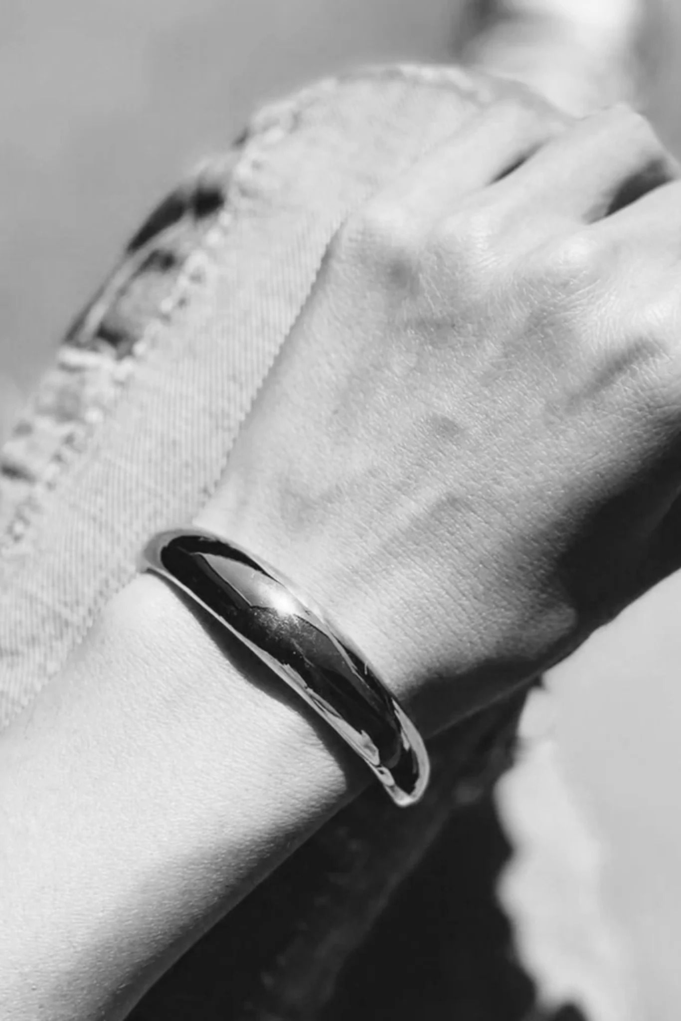 Sterling Silver Flat Beam Cuff - Image 2