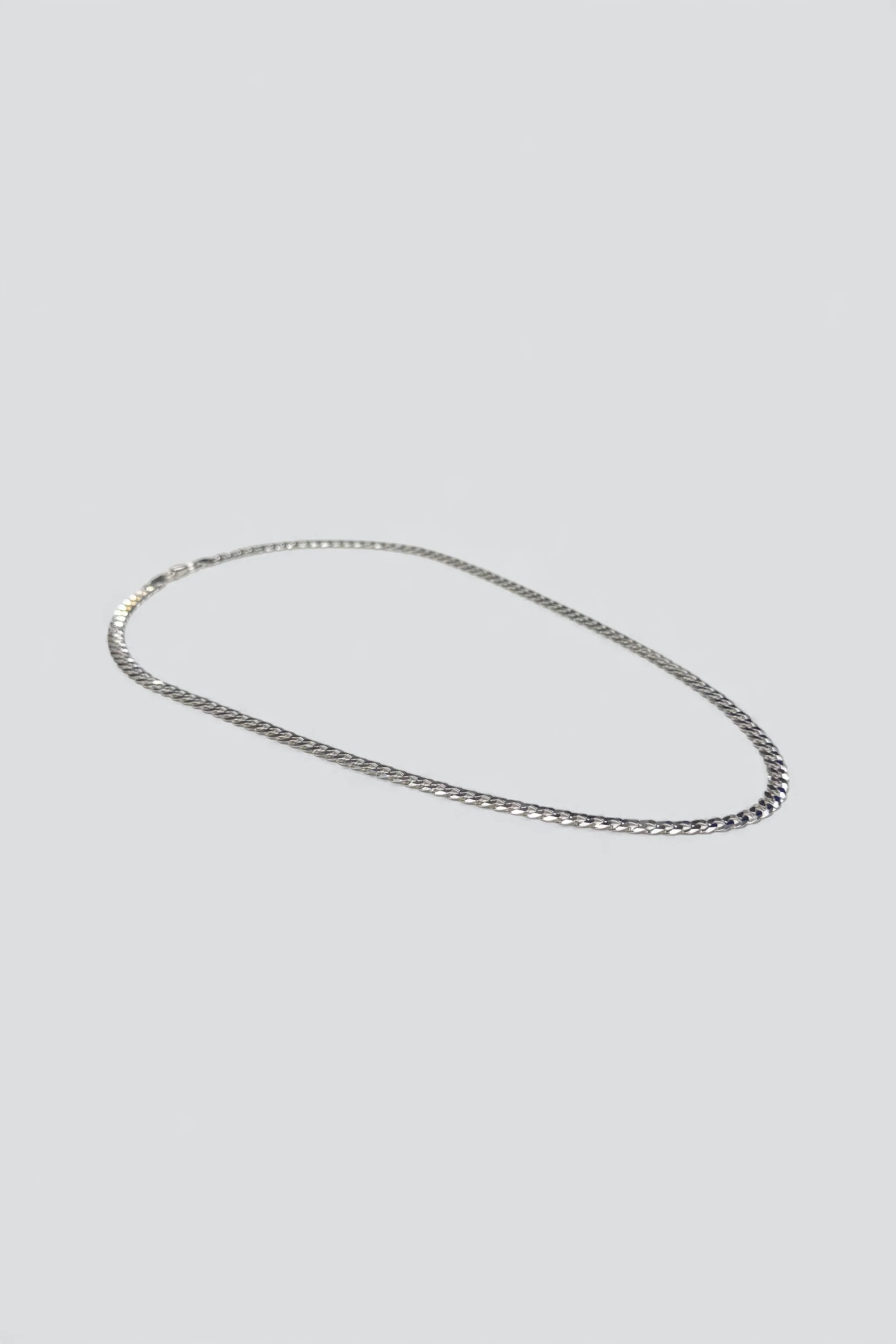 Sterling Silver Flat Curb Chain Necklace - Image 3