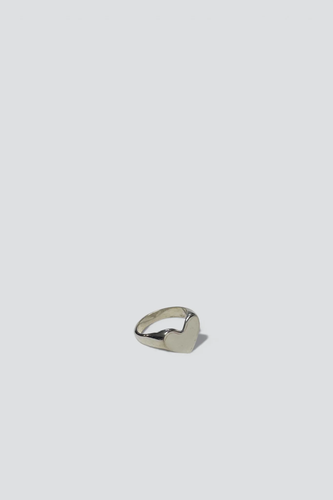 Sterling Silver Flat Heart Ring - Image 2