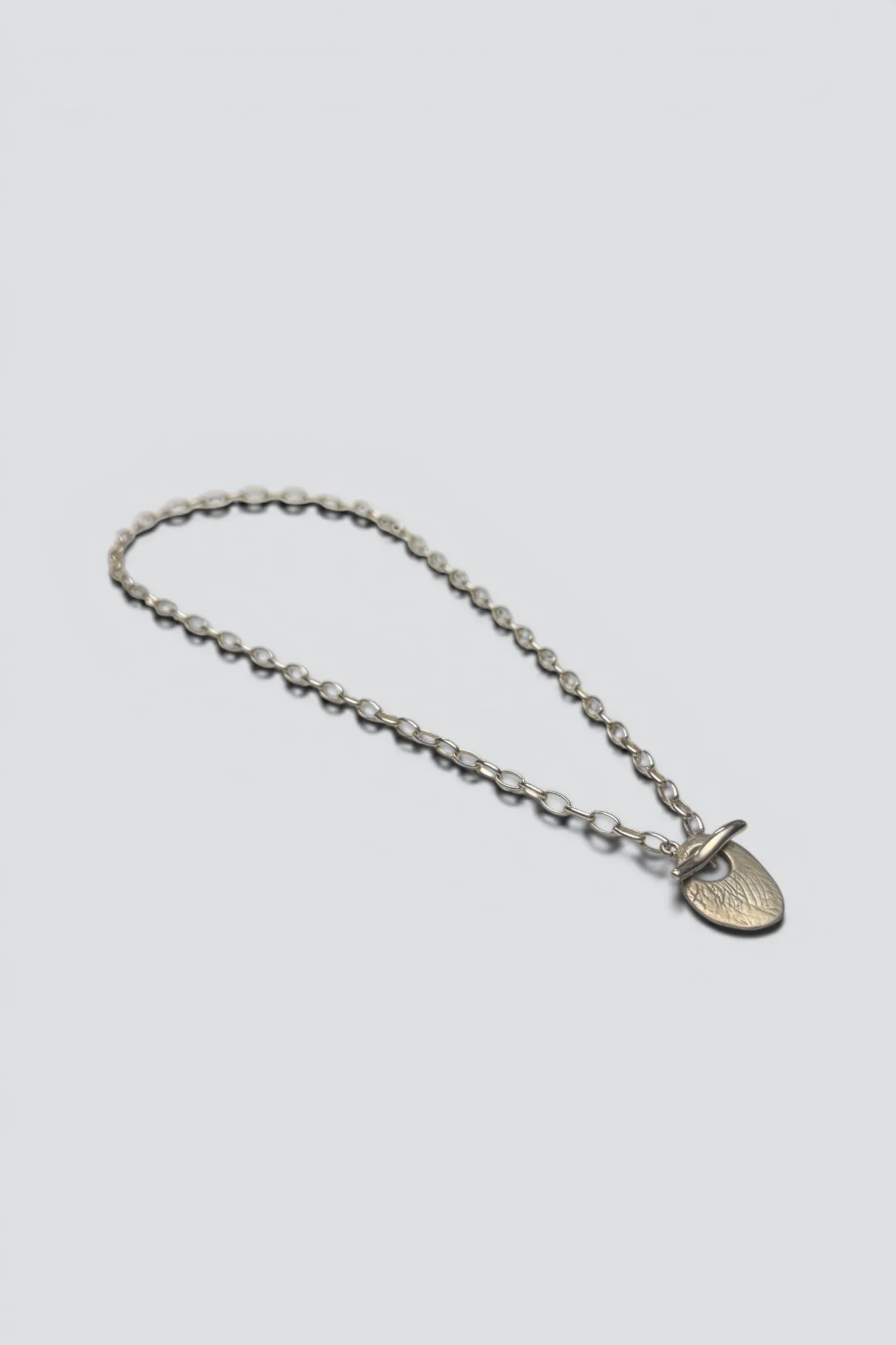 Sterling Silver Flat Toggle Chain Necklace - Image 2