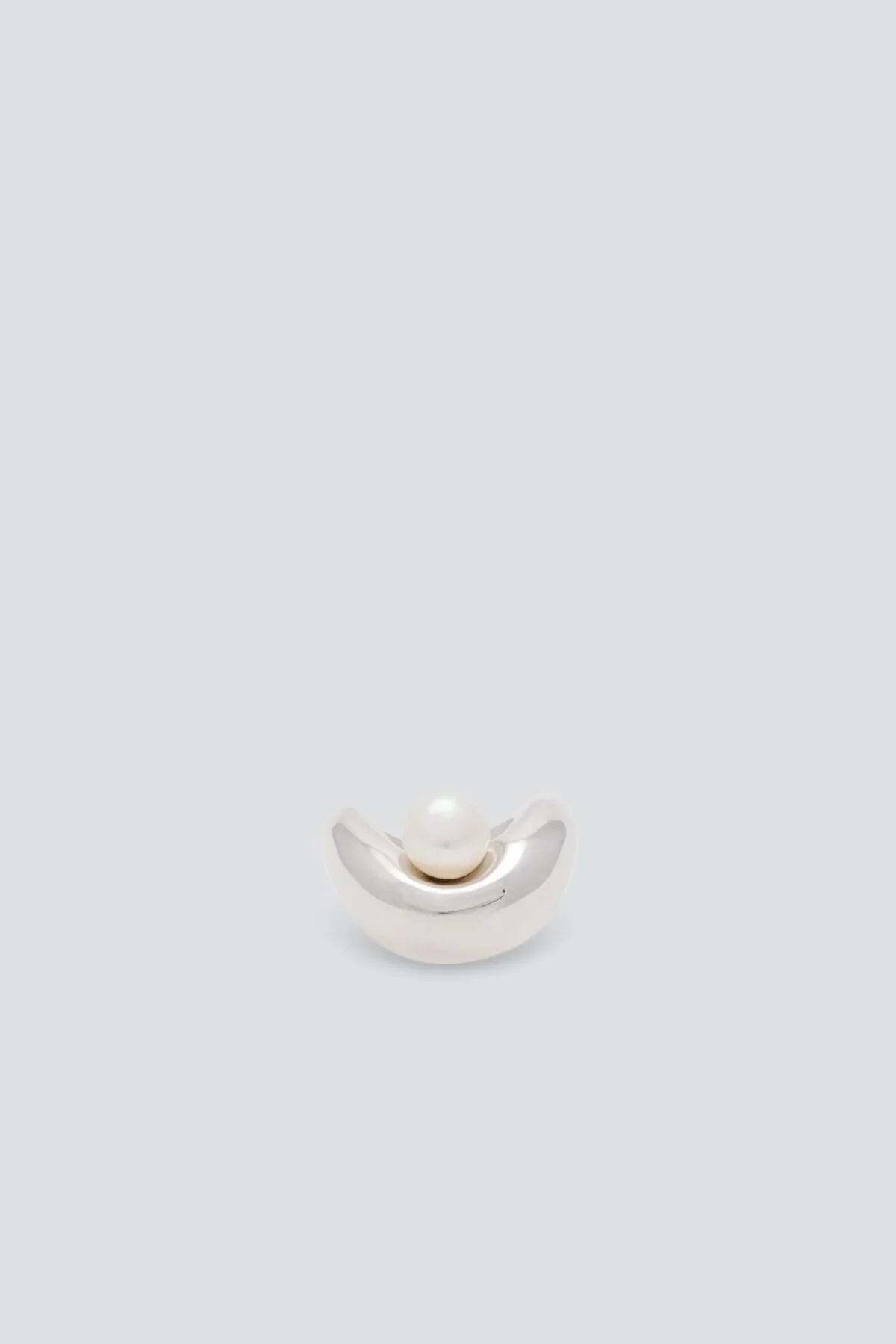 Sterling Silver Forma Pearl Ring