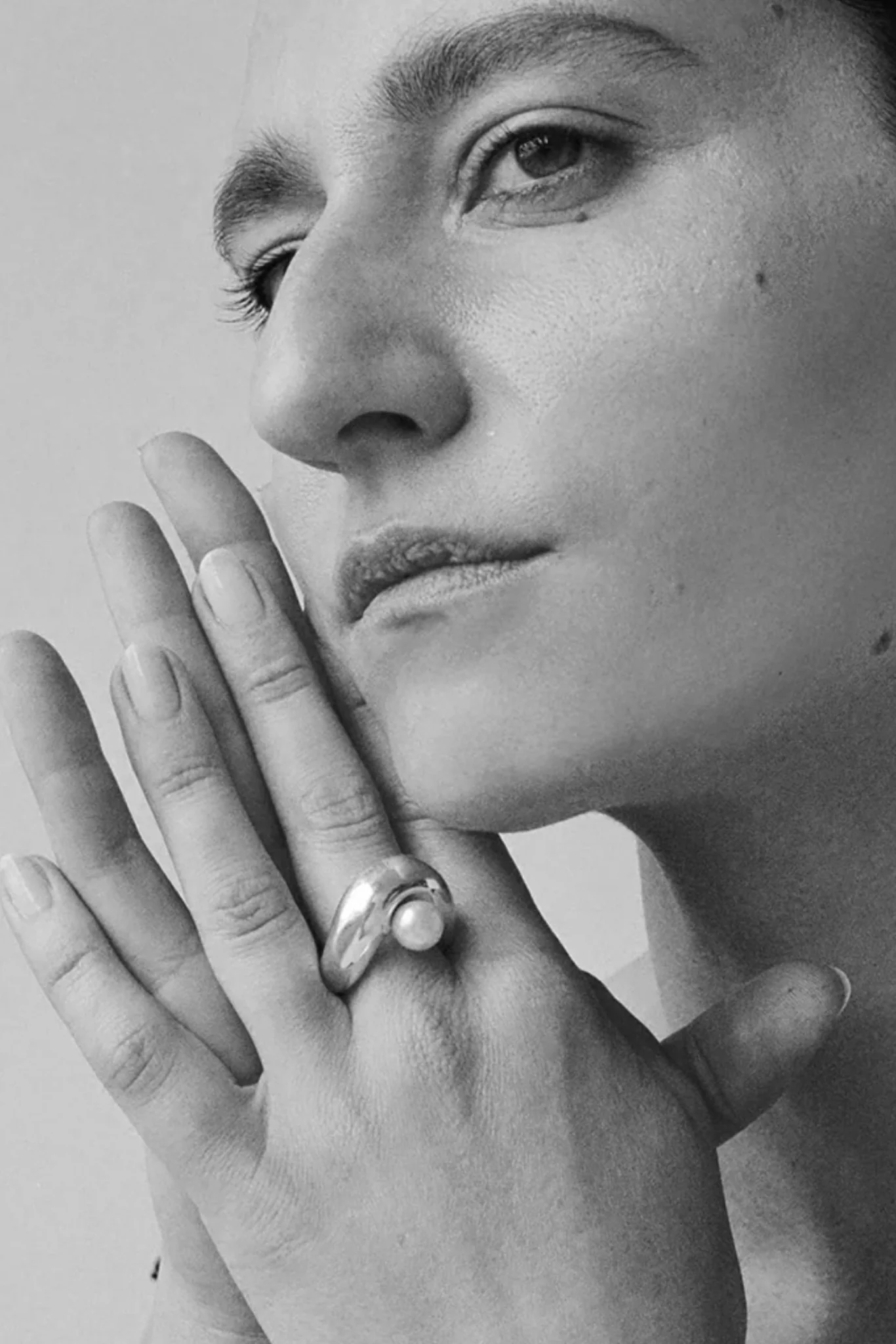 Sterling Silver Forma Pearl Ring - Image 2