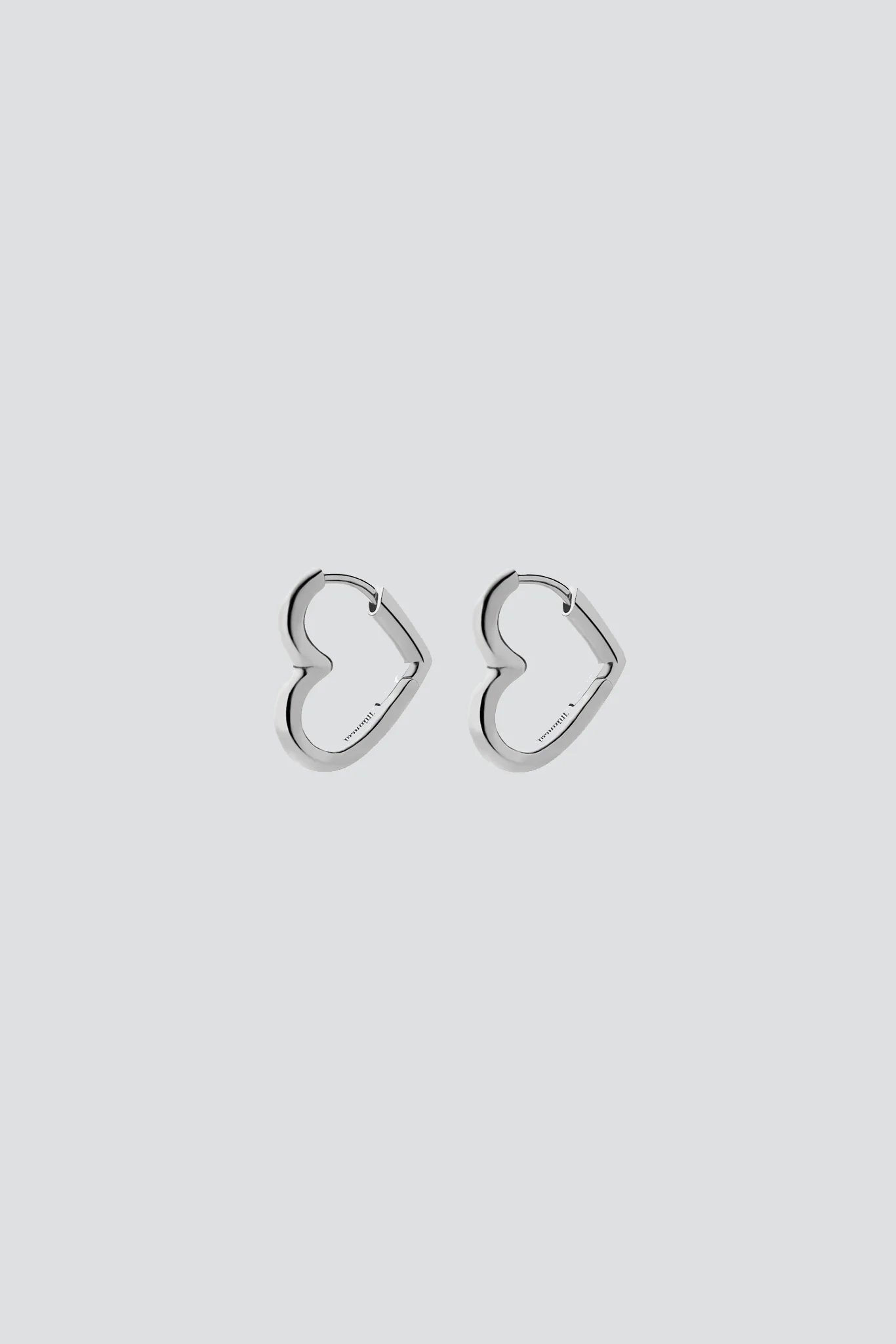 Sterling Silver Hart Huggie Earring - Image 2