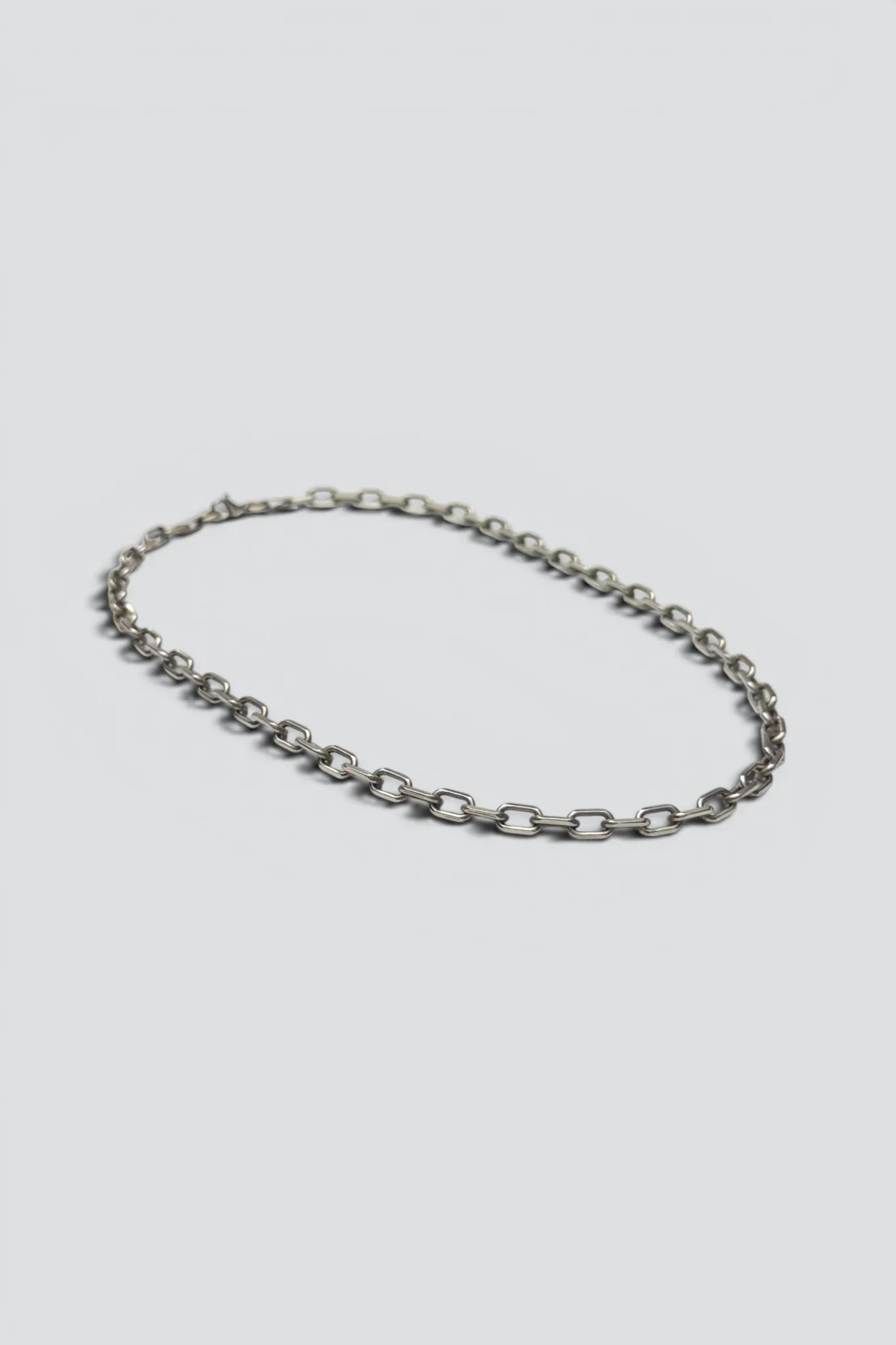 Sterling Silver Heavy Bevel Chain Necklace - Image 2