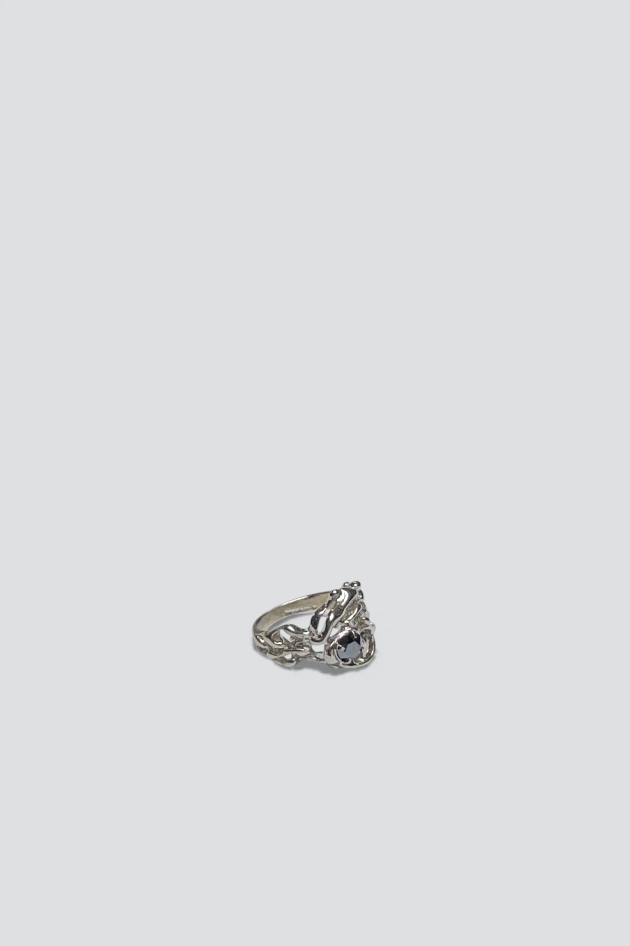 Sterling Silver Hematite Web Ring - Image 2