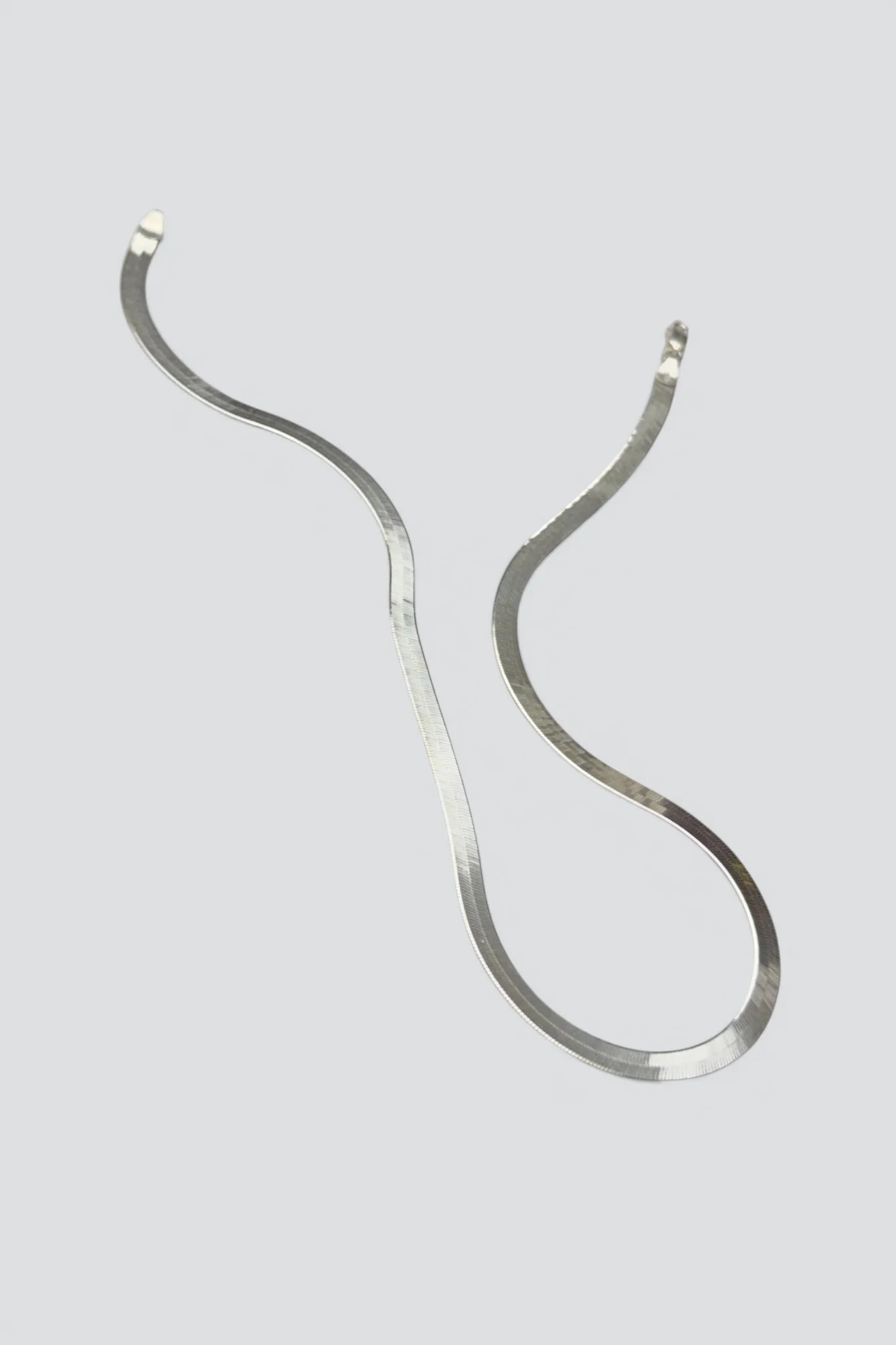 Sterling Silver Herringbone Chain Necklace - Image 2