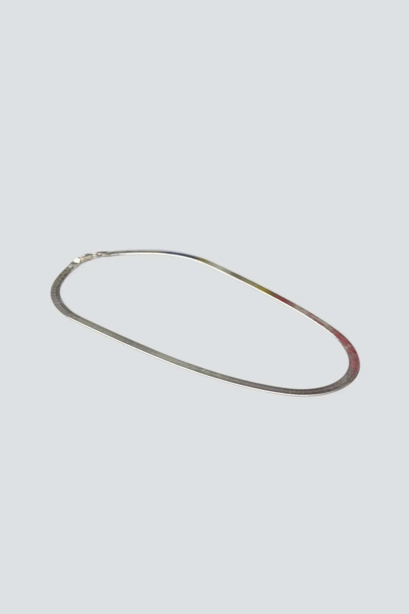 Sterling Silver Herringbone Chain Necklace - Image 3