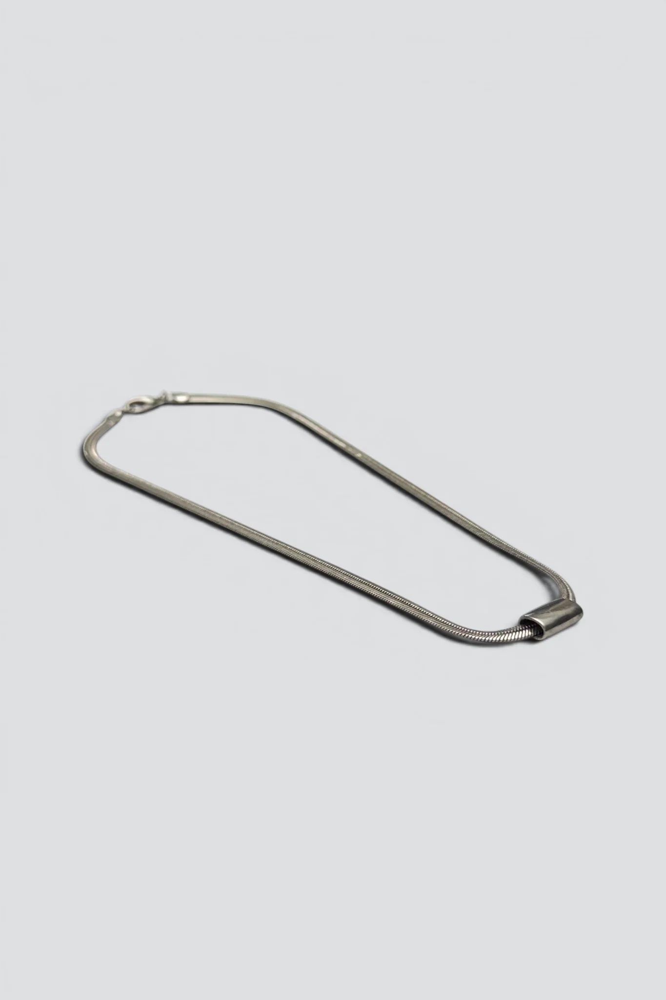 Sterling Silver Herringbone Slider Necklace - Image 3