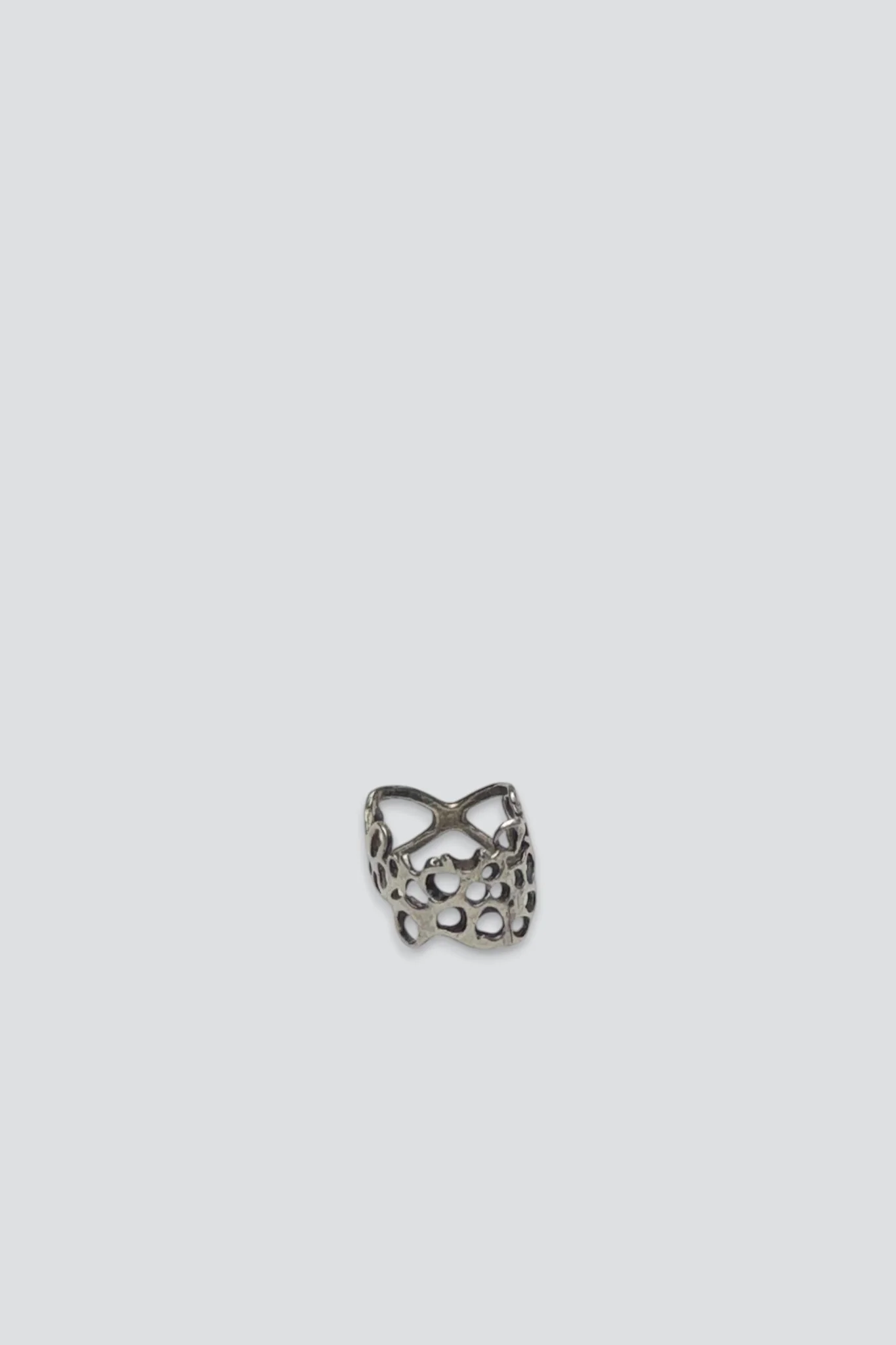 Sterling Silver Hole Cluster Ring
