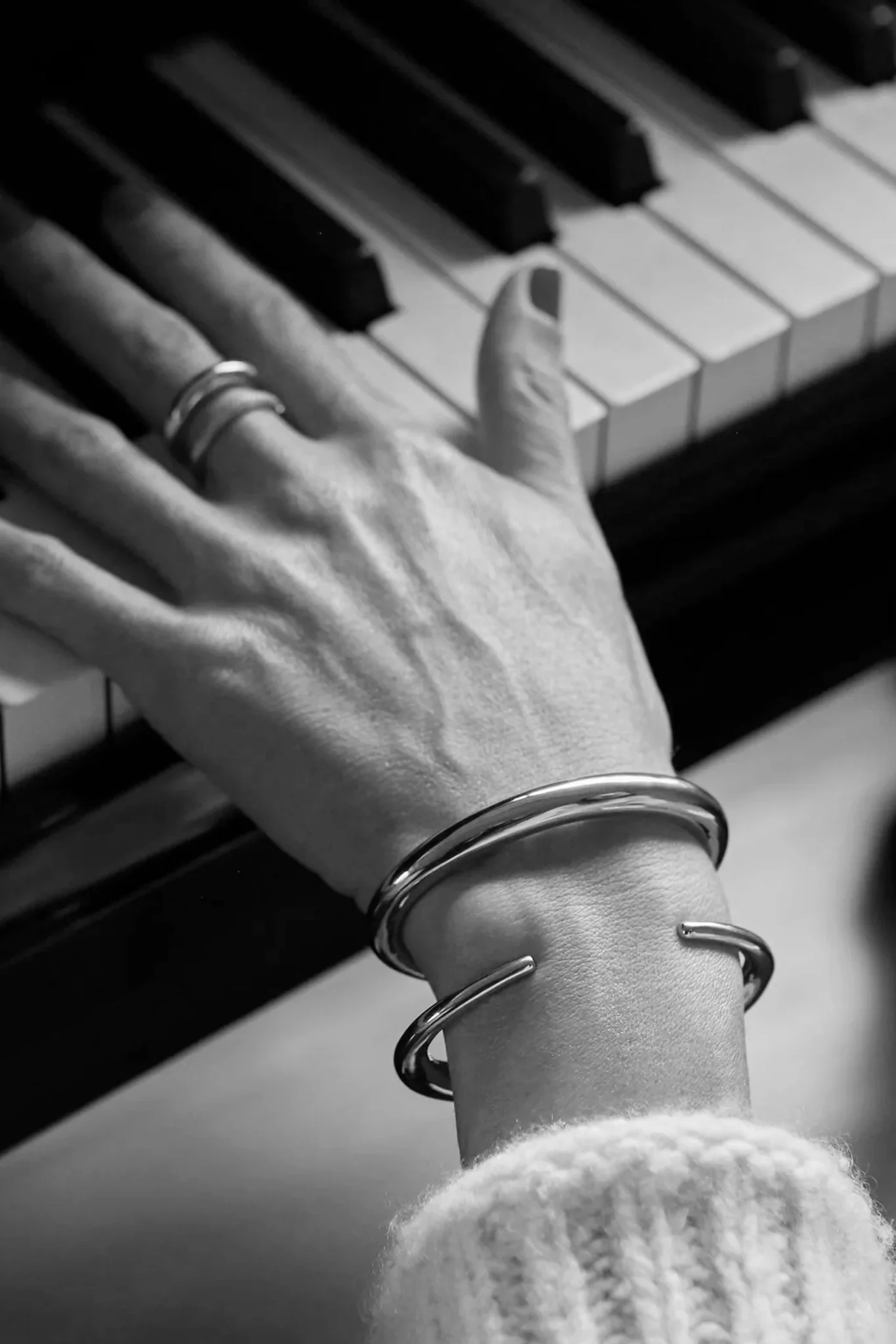 Sterling Silver Infinite Tusk Cuff - Image 2
