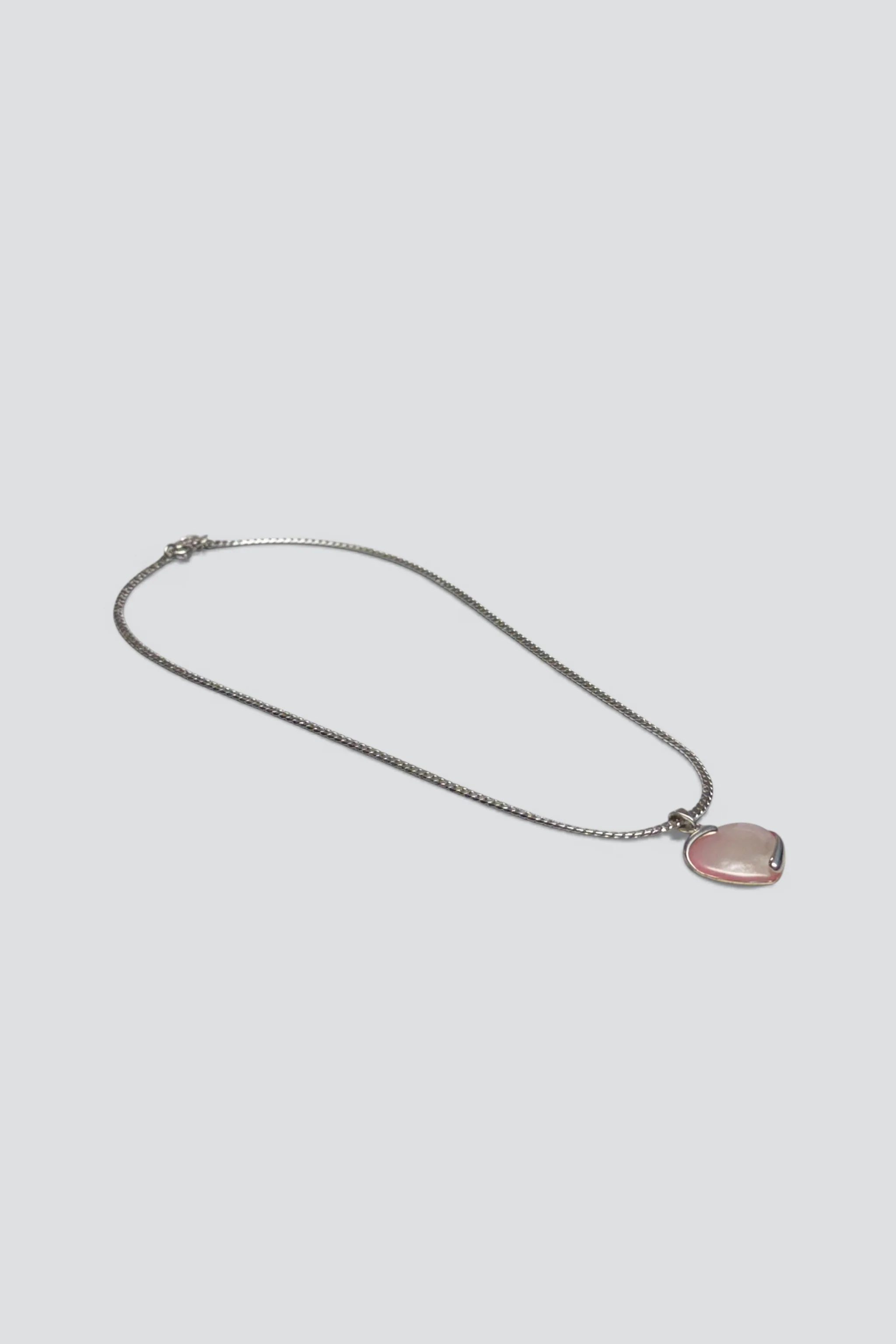 Sterling Silver Mother of Pearl Heart Necklace - Image 2