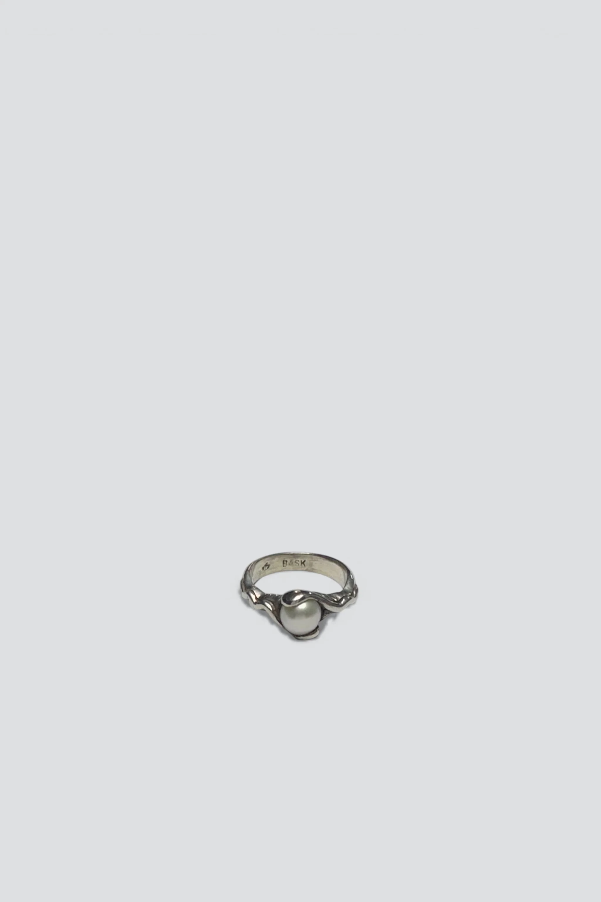 Sterling Silver Pearl Wave Ring