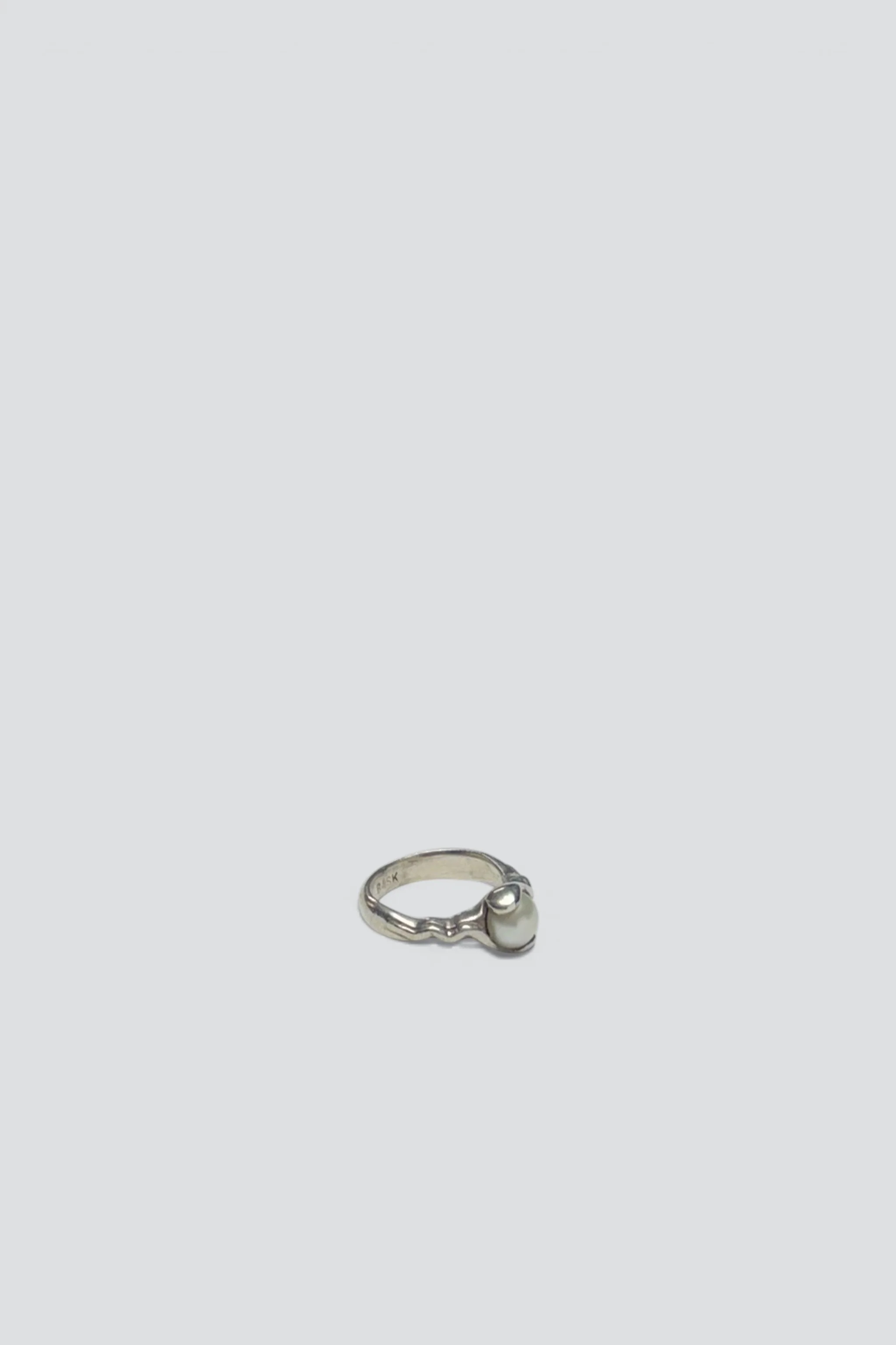 Sterling Silver Pearl Wave Ring - Image 2