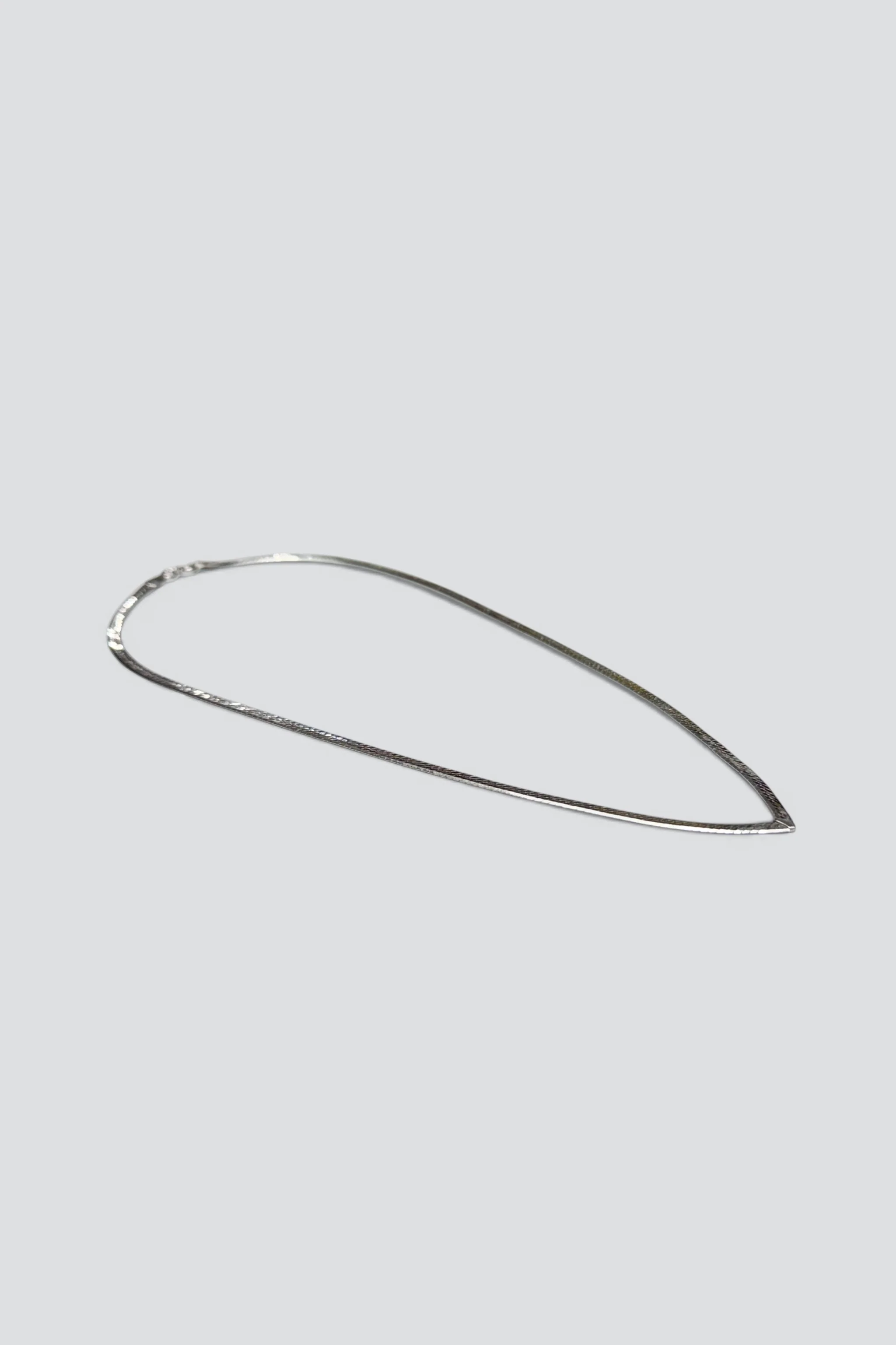 Sterling Silver Pointed Herringbone Necklace - Image 2