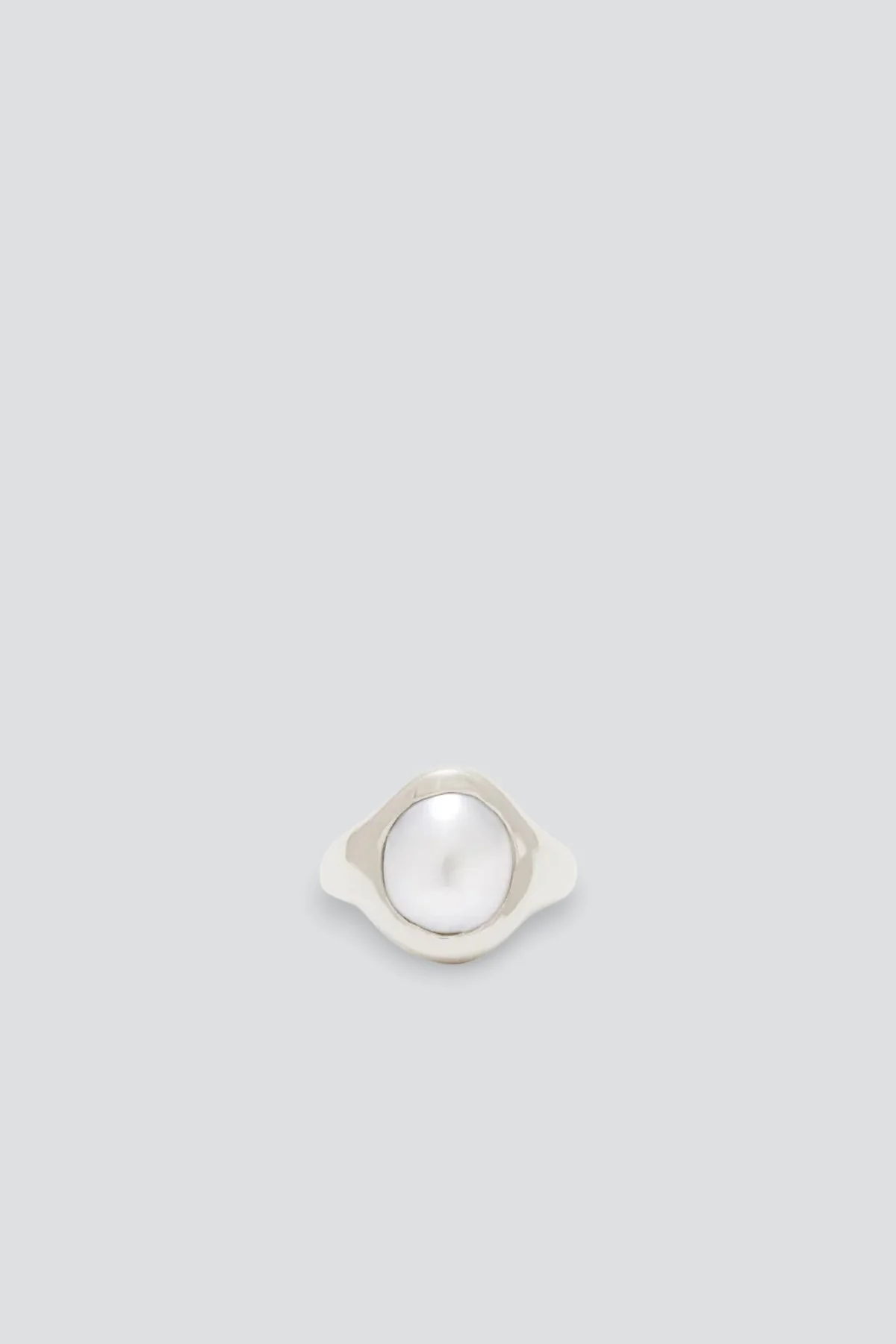 Sterling Silver Simple Pearl Ring