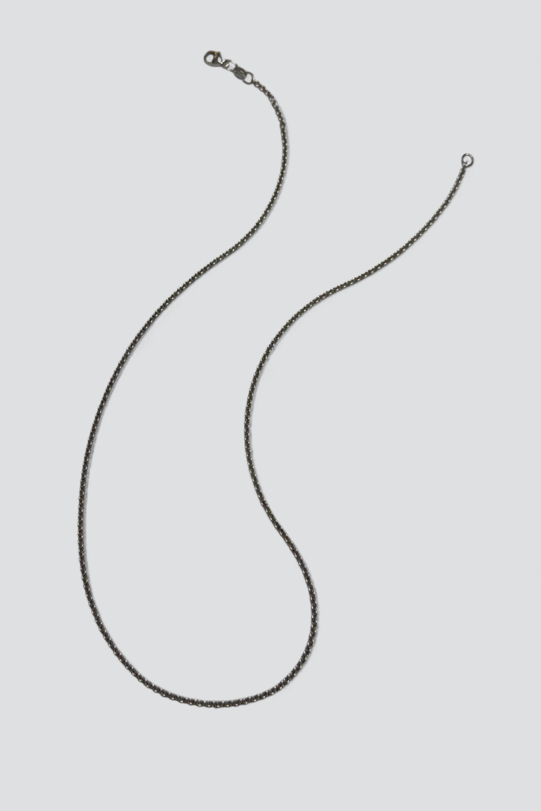 Sterling Silver Tiny Cable Link Necklace - Image 2