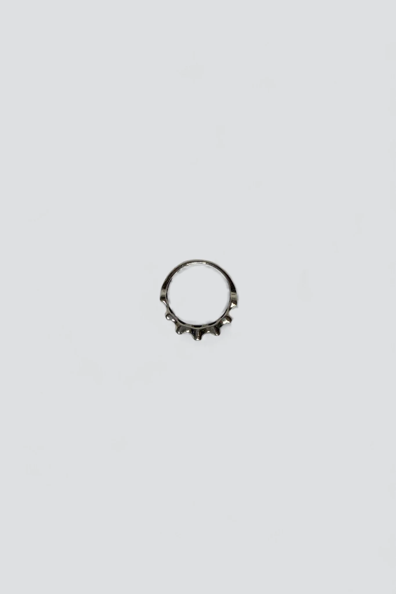 Sterling Silver Deco Curved Plate Ring - Image 3