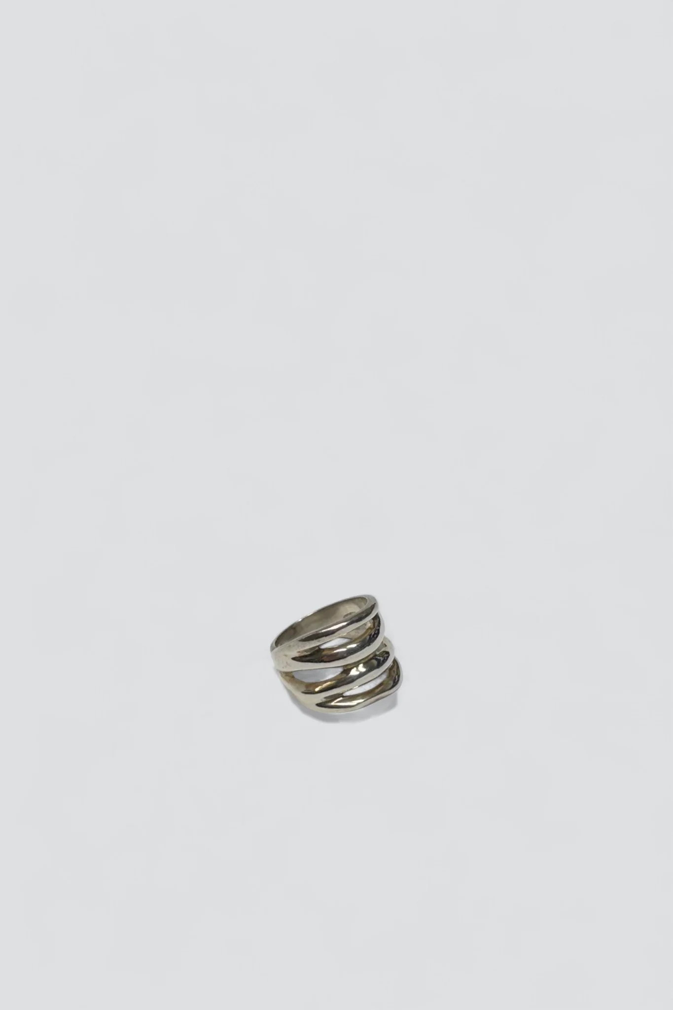 Sterling Silver Wide Organic Lines Ring - Image 2
