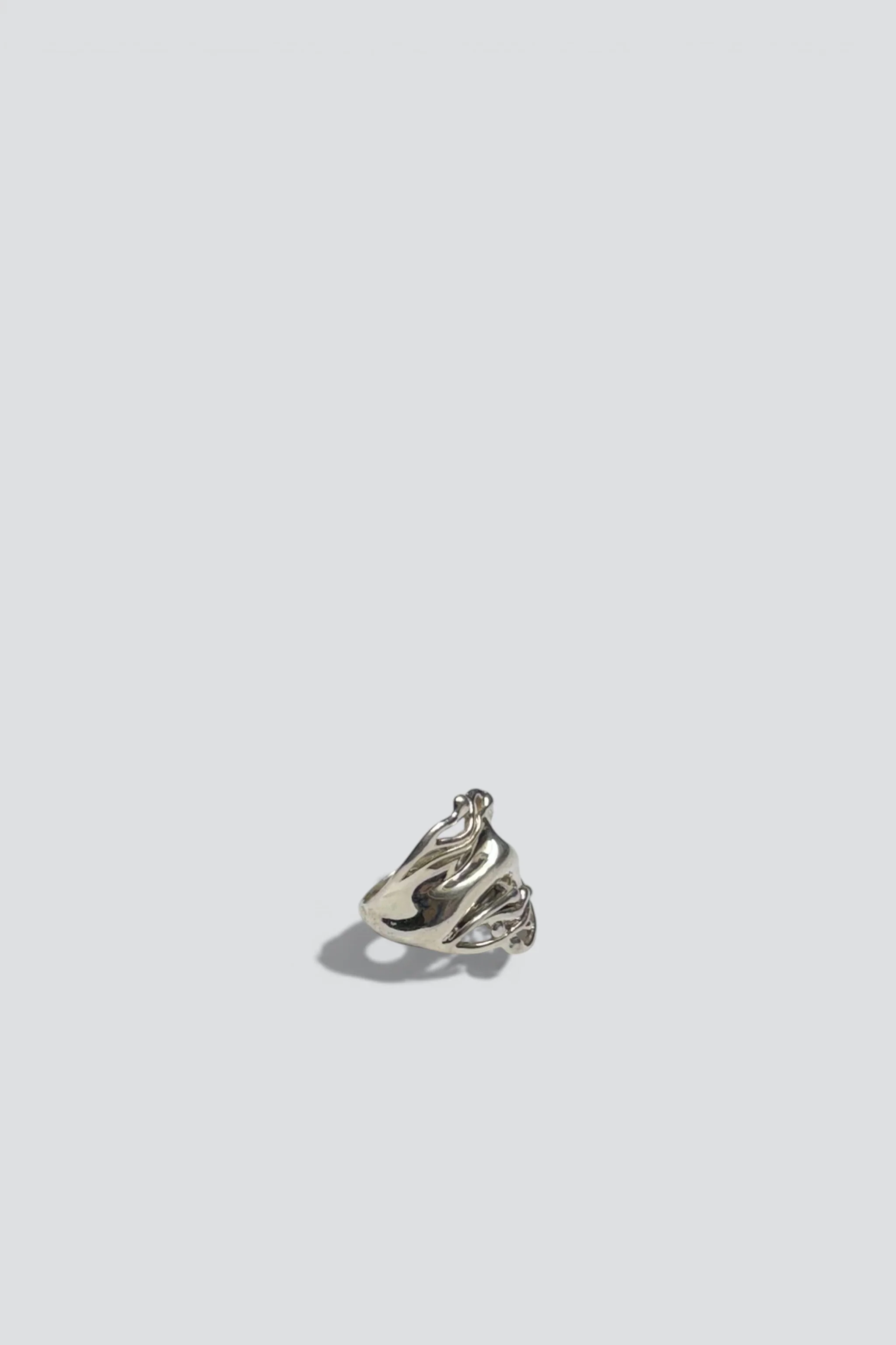 Sterling Silver Wide Ripple Ring - Image 2