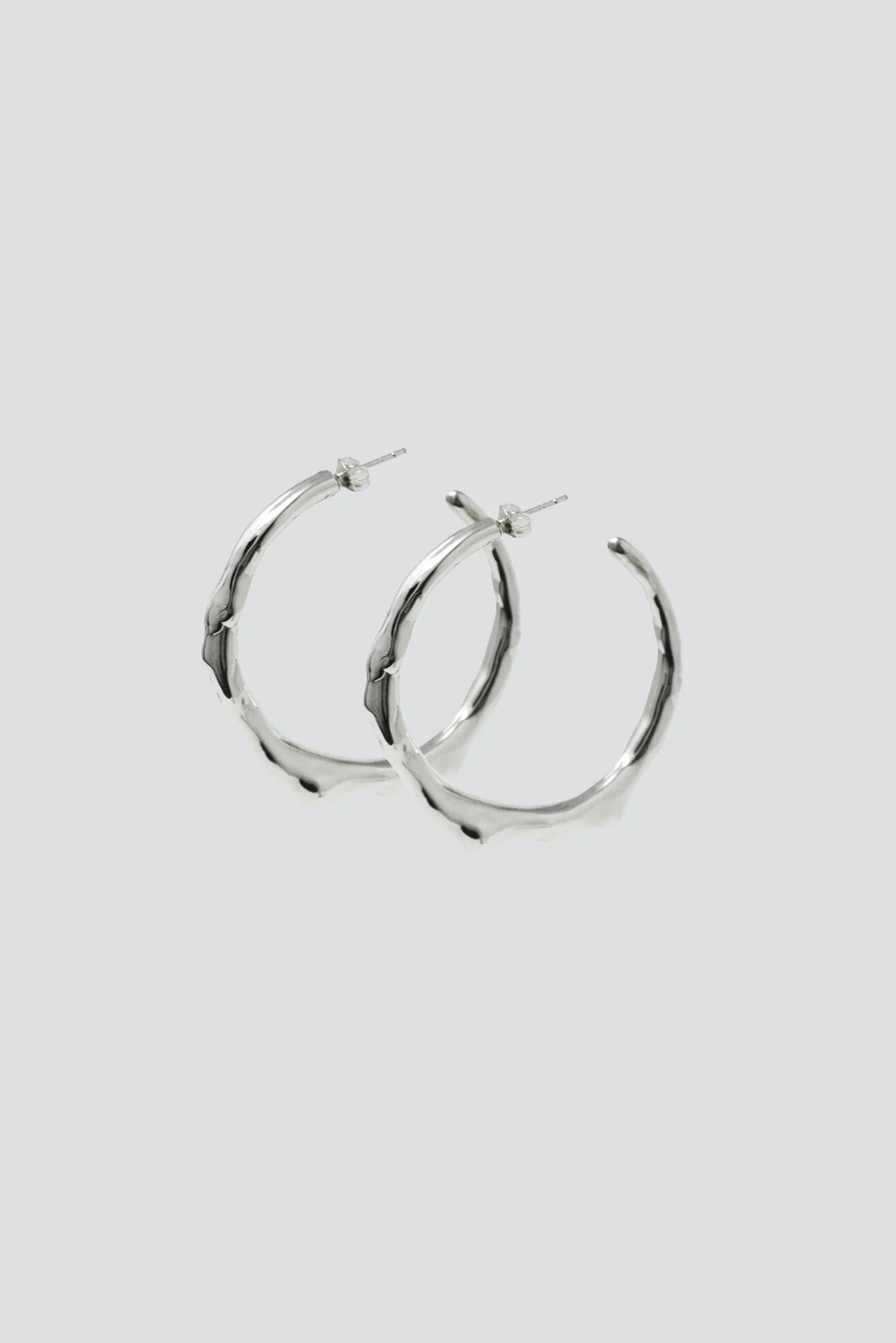 Sterling Wet Look Hoops