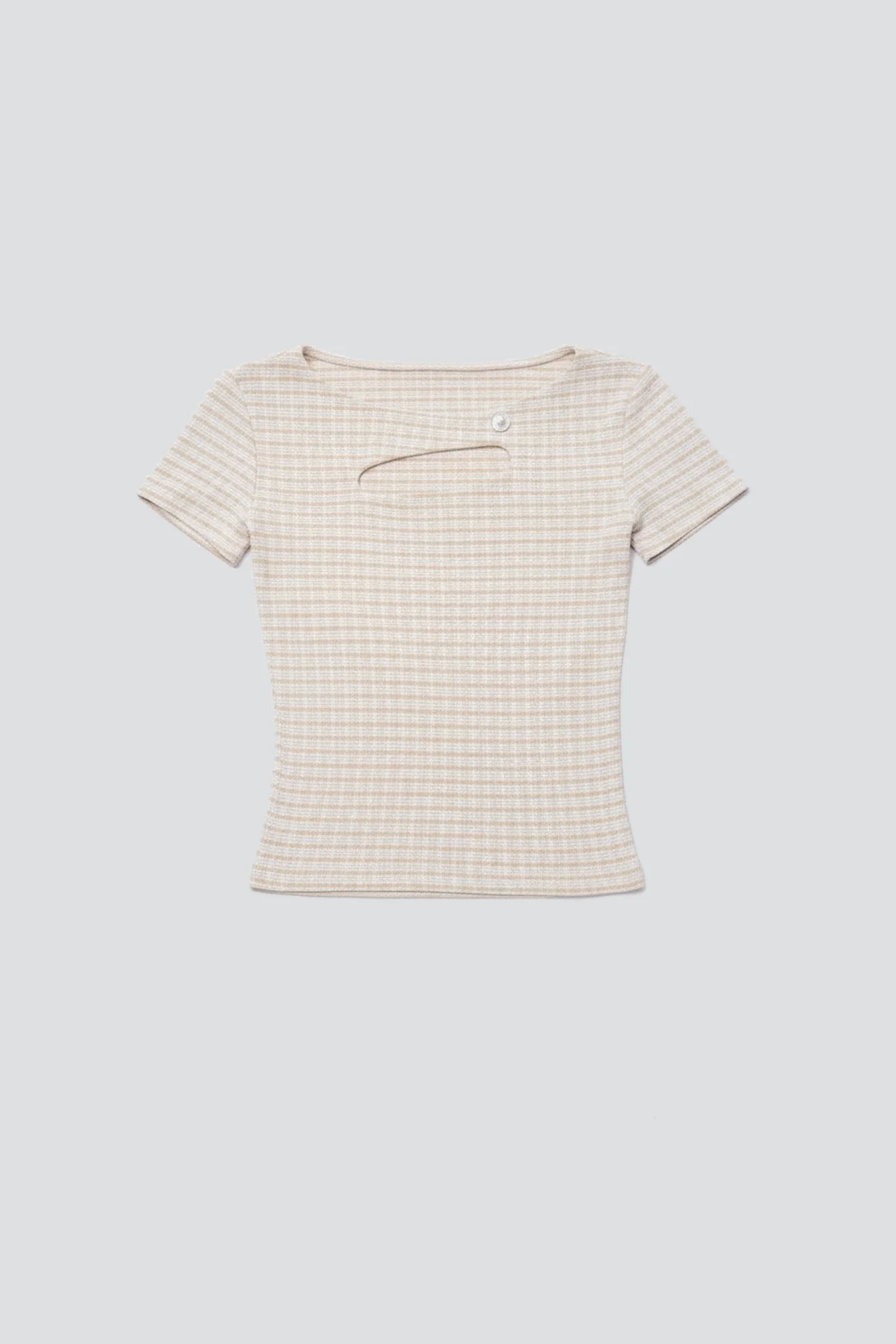 Tan Plaid Key Short Sleeve - Image 2