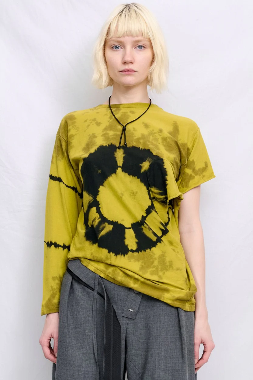 Tie Dye Shifted Sleeve Top