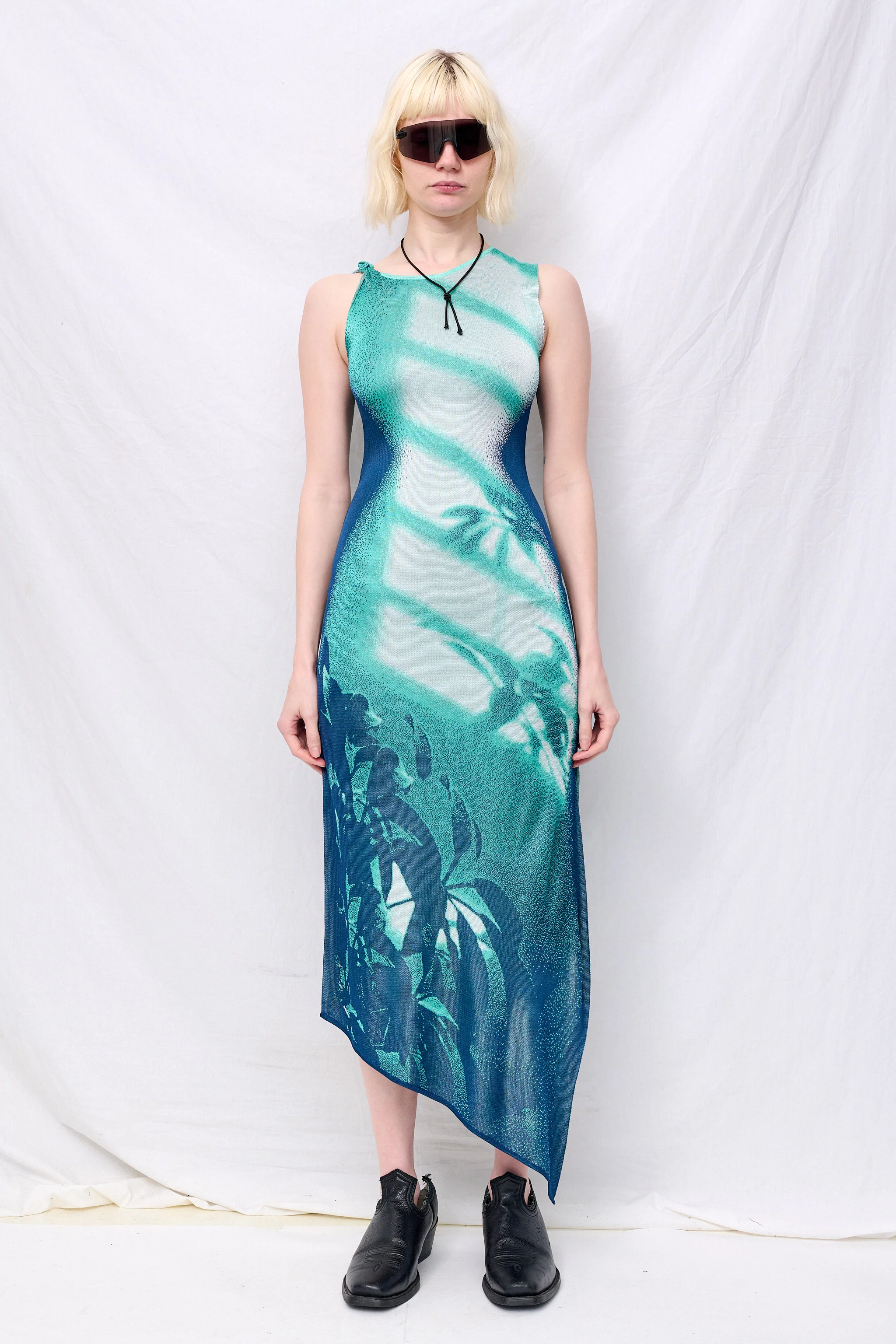 Turquoise Cedar Window Print Tank Dress - Image 2