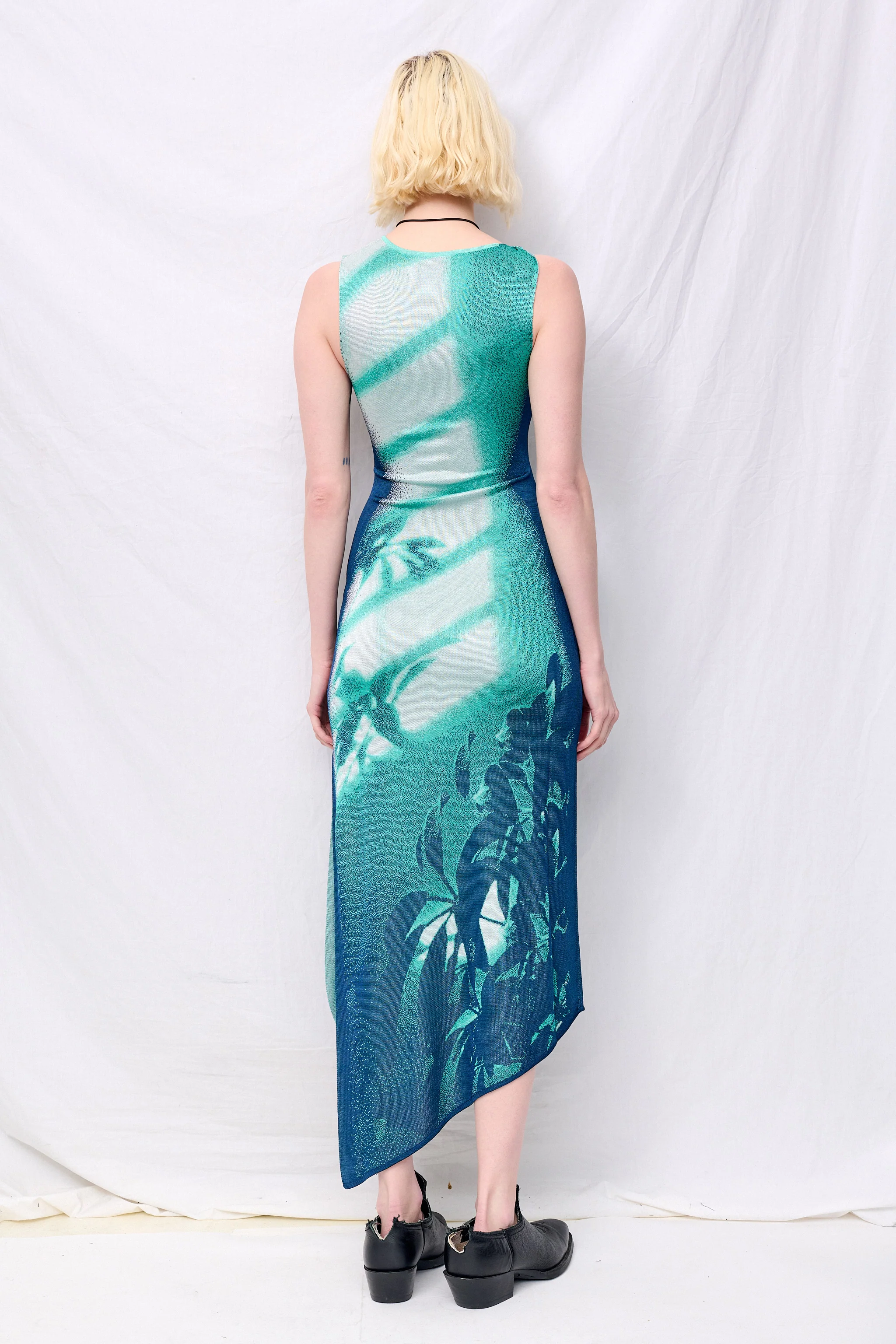 Turquoise Cedar Window Print Tank Dress - Image 3