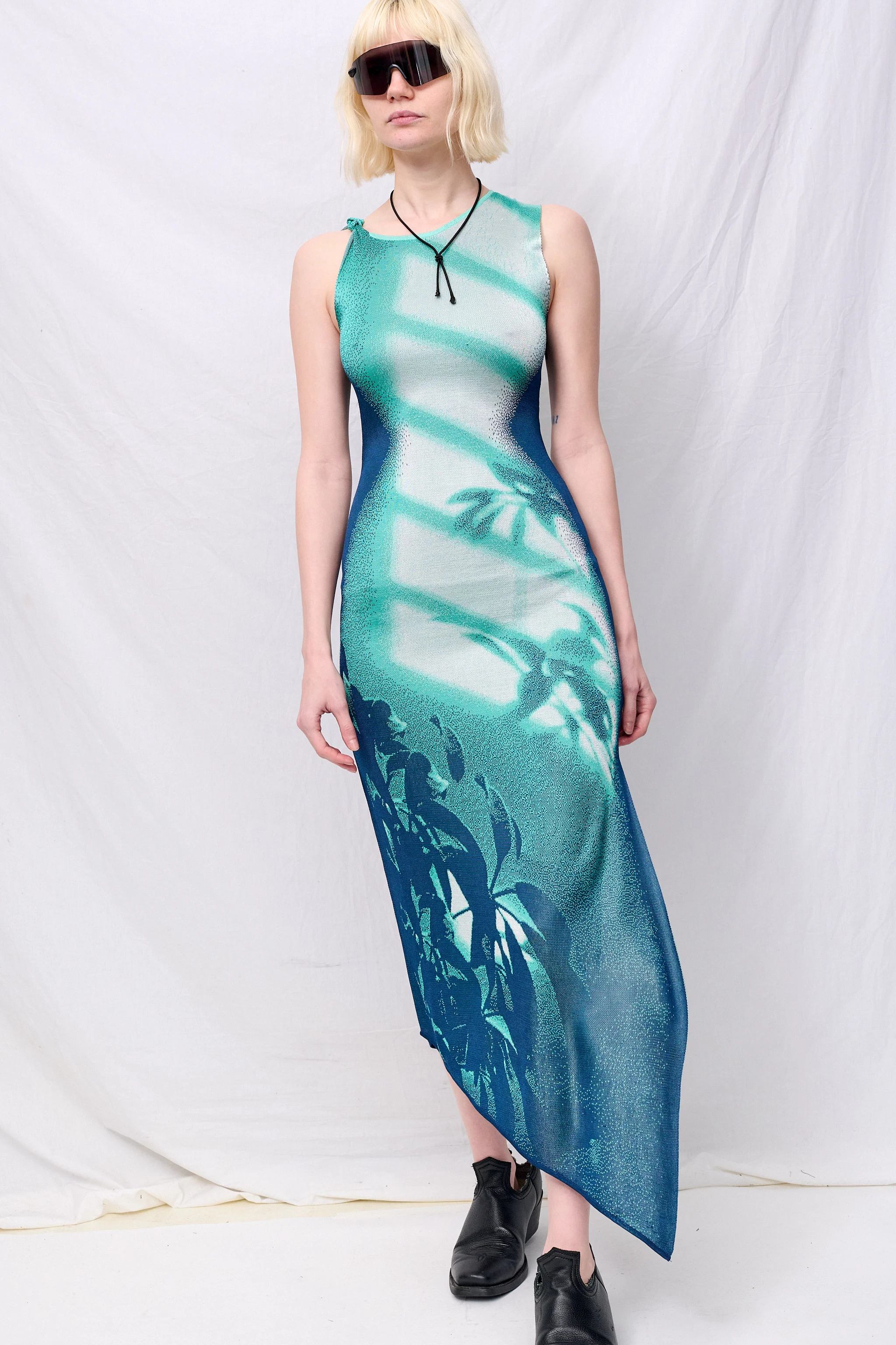 Turquoise Cedar Window Print Tank Dress - Image 4