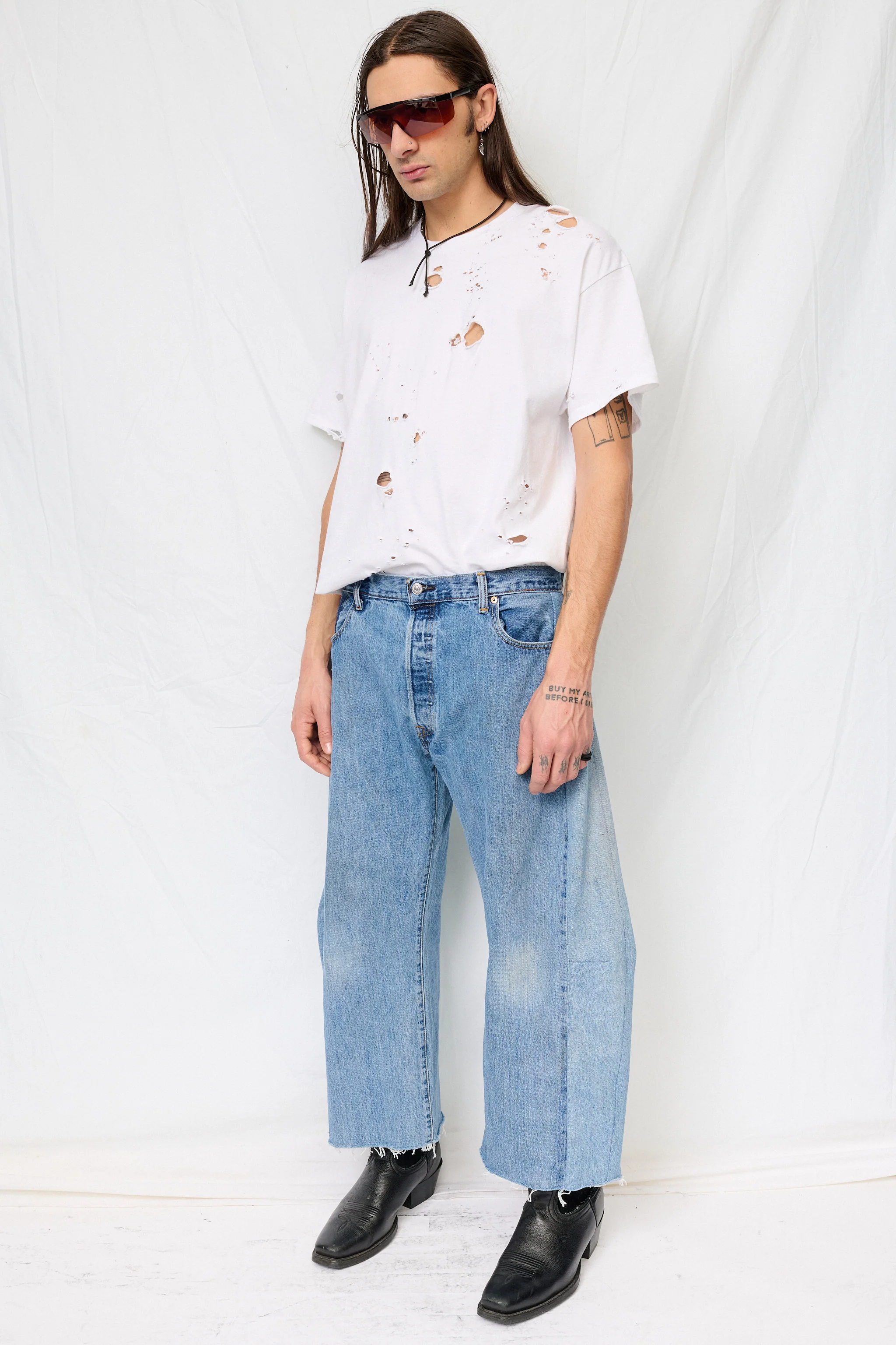 Vintage Indigo Mix Reworked Lasso Jean - Image 6