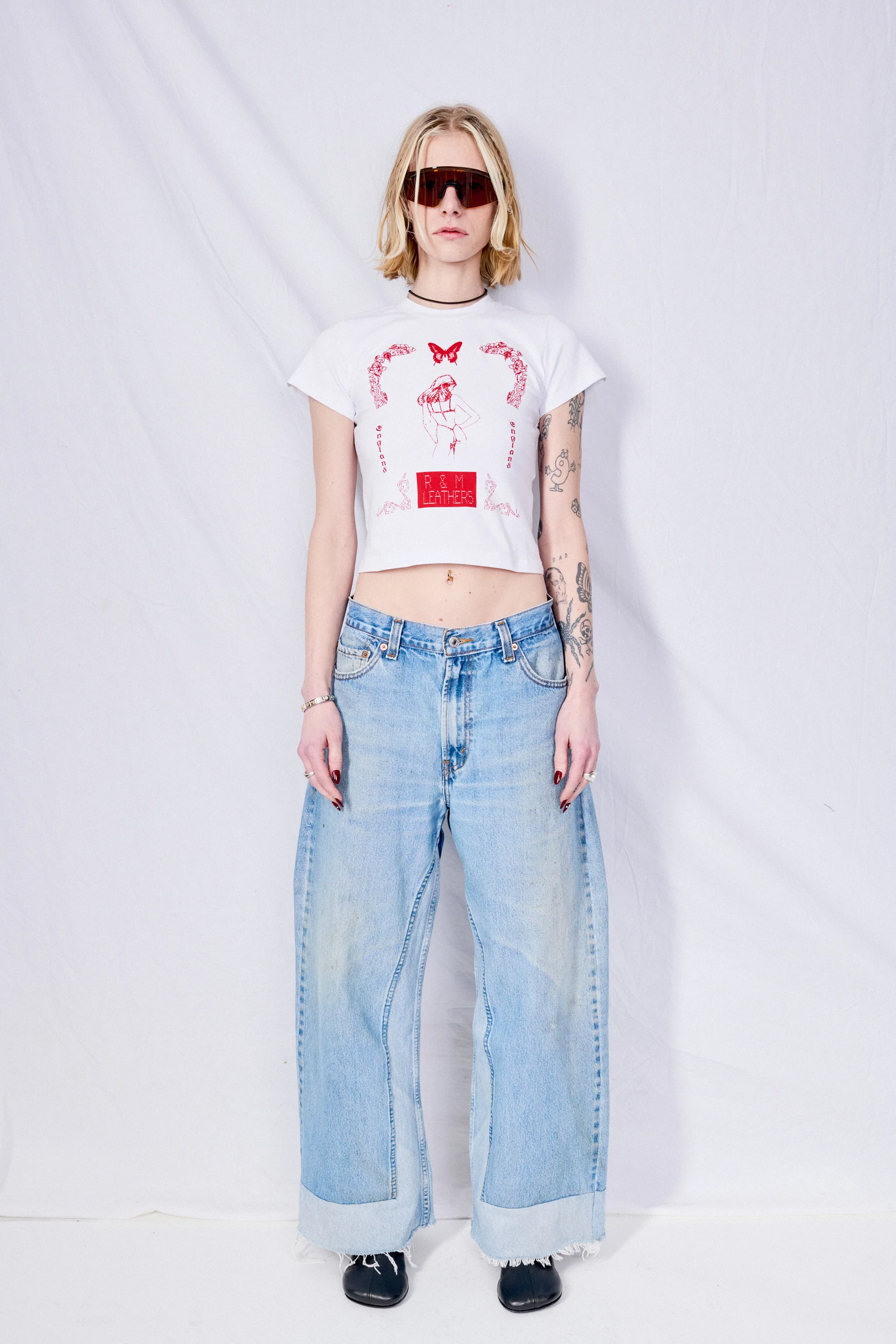 Vintage Indigo Reworked Culotte Jean - Image 3