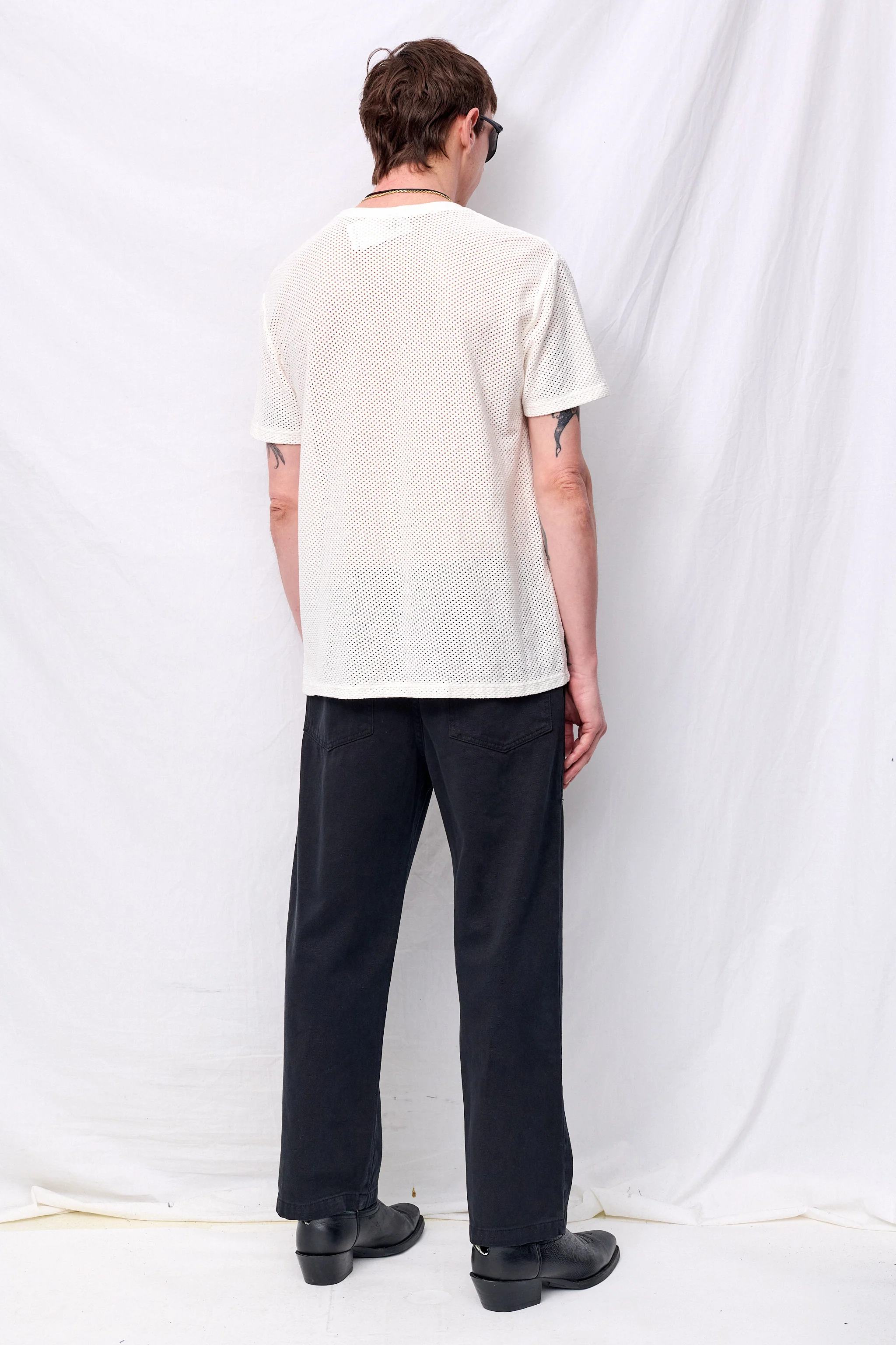 Washed White Highline Mesh Tee - Image 5