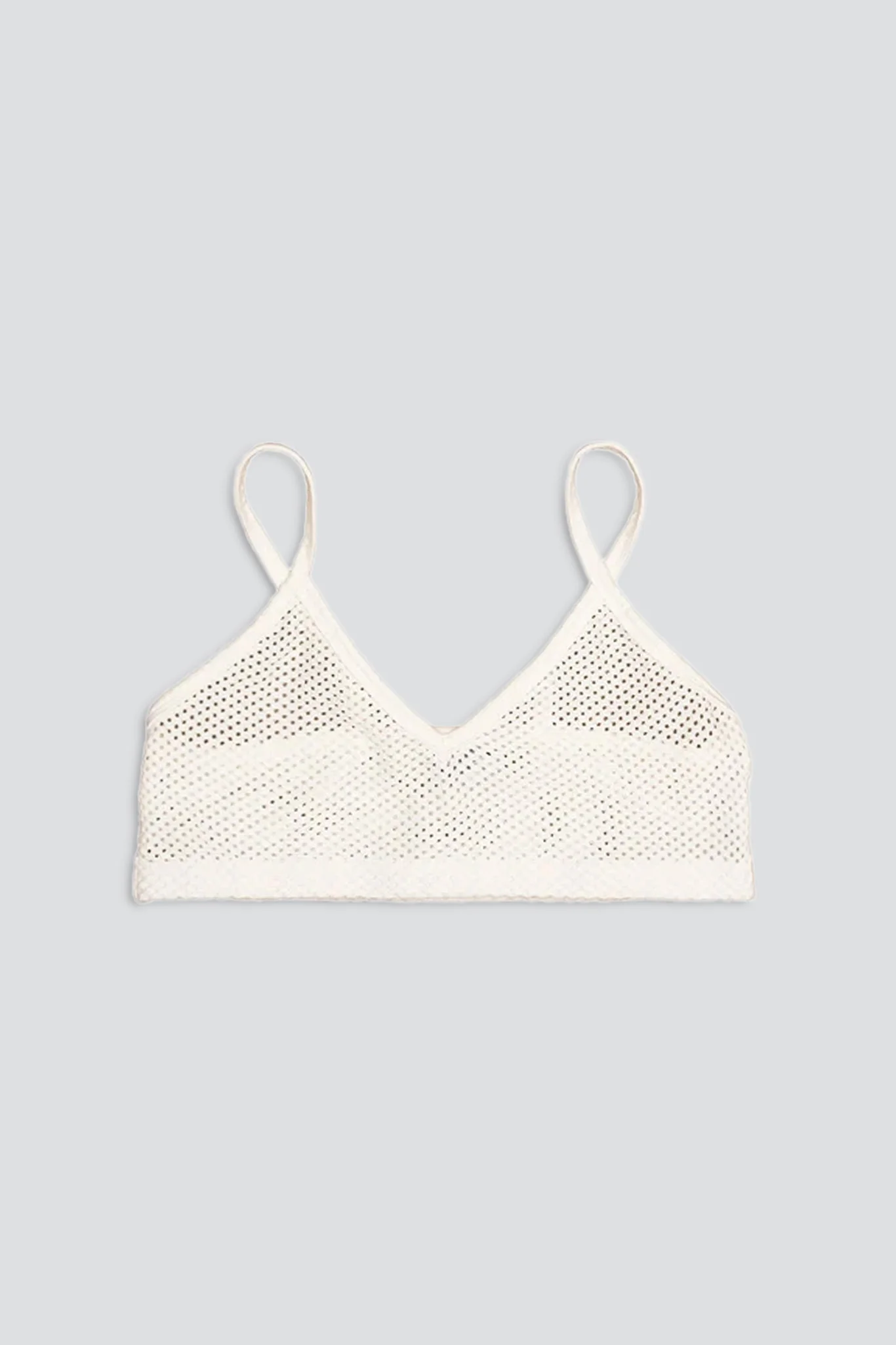 Washed White Mesh Bralette