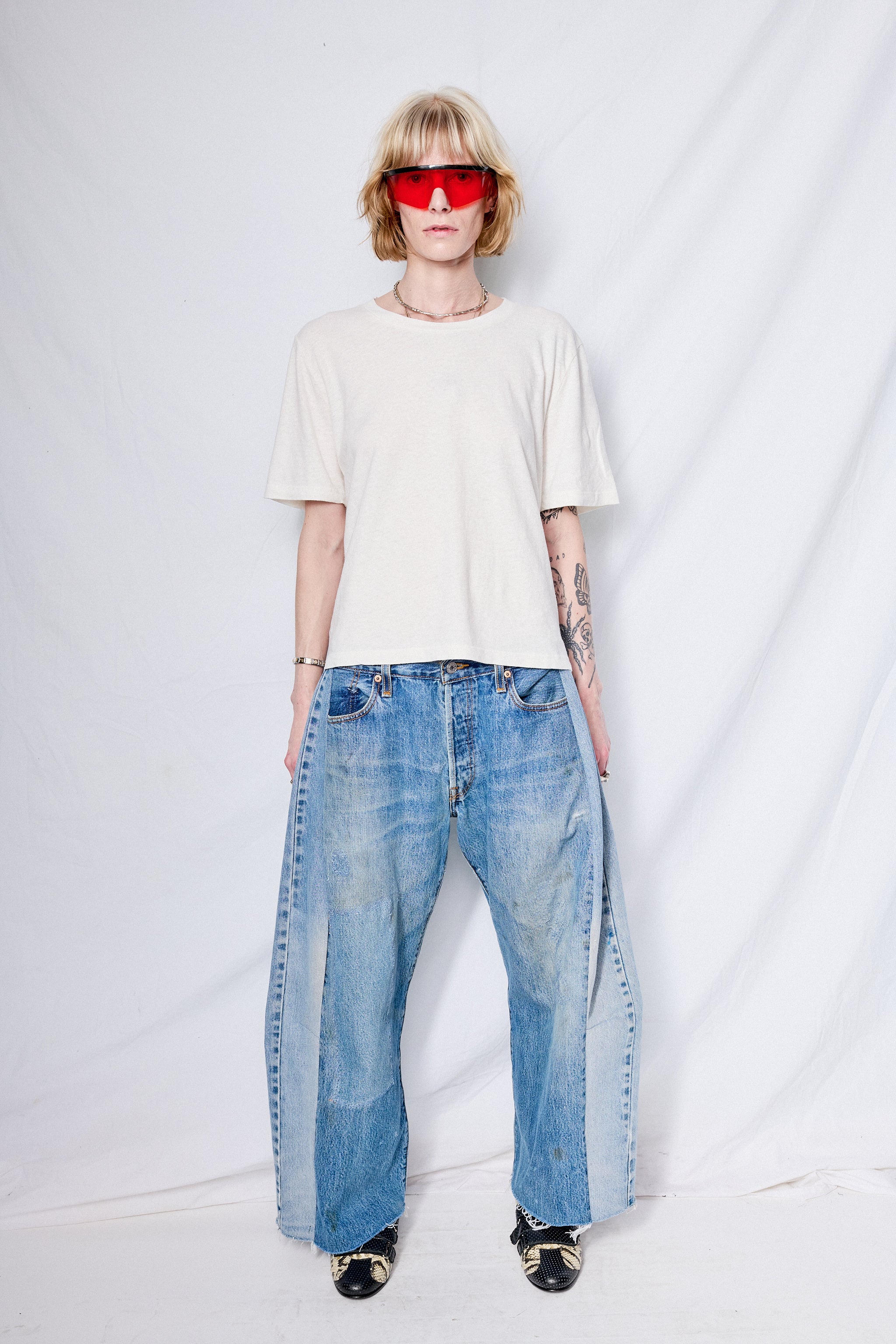 White Cropped Silverlake Tee - Image 3