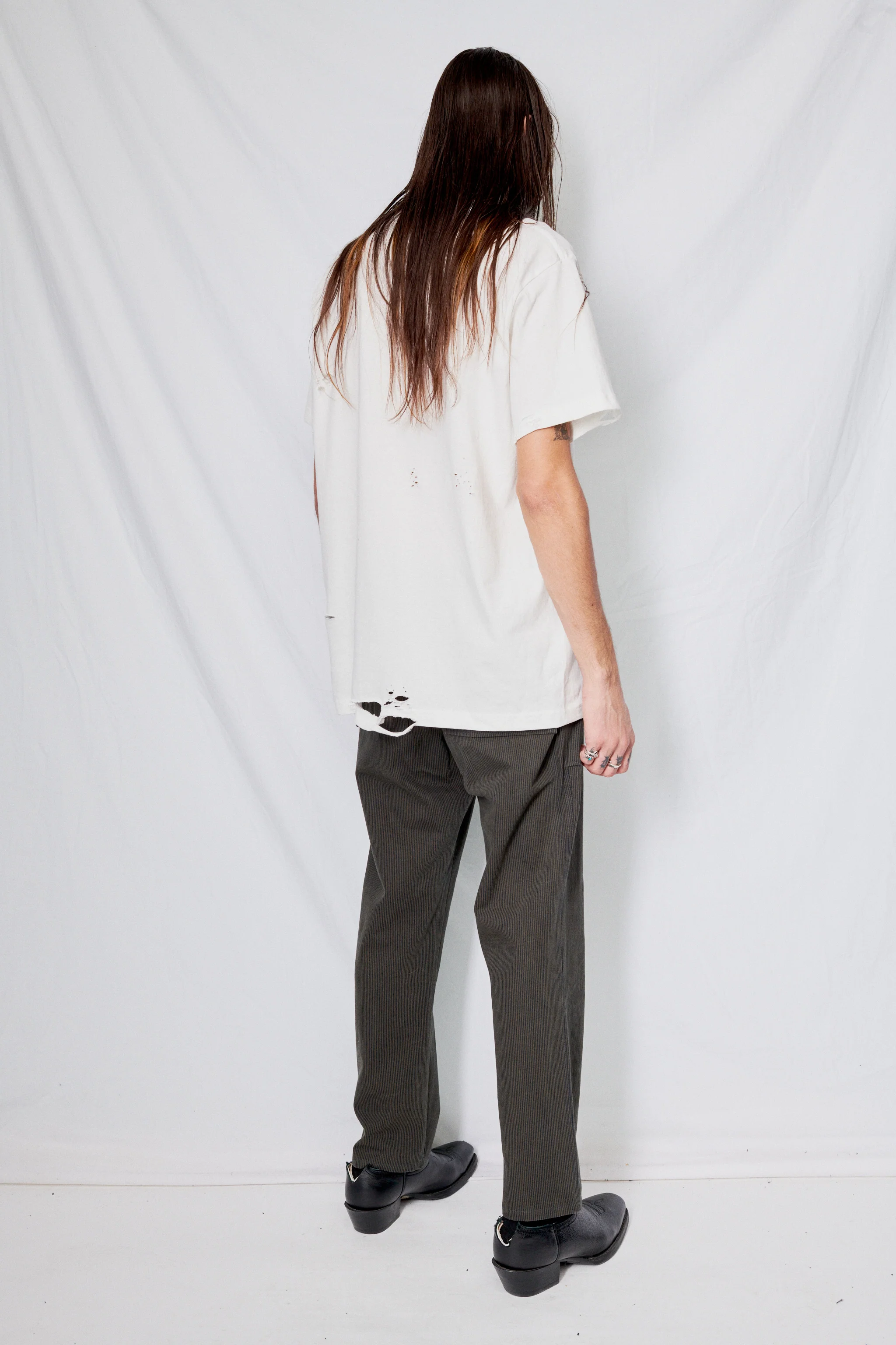 Distressed White T-Shirt - Image 4